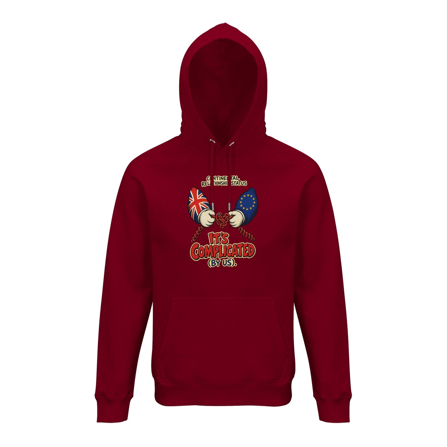 It's Complicated (By Us) UK–EU 1990s Cartoon Hoodie — product view 4