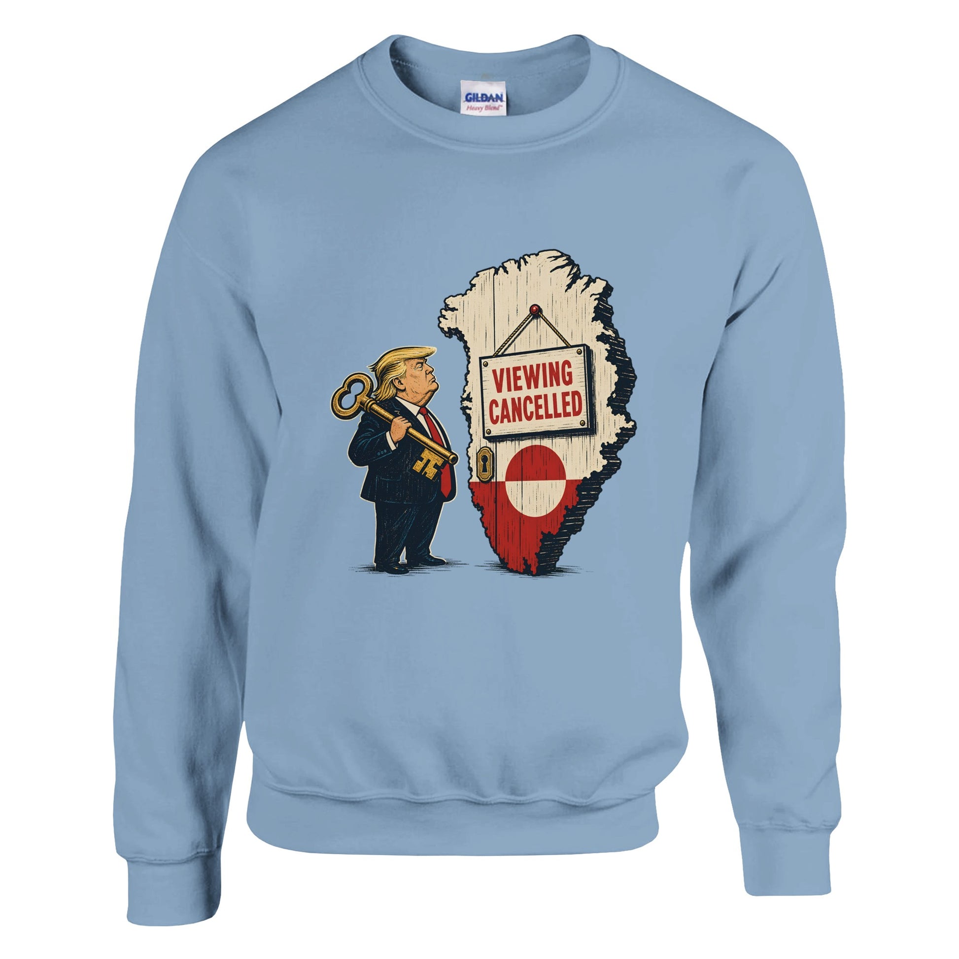 Viewing Cancelled — Greenland Political Satire Sweatshirt — product view 10