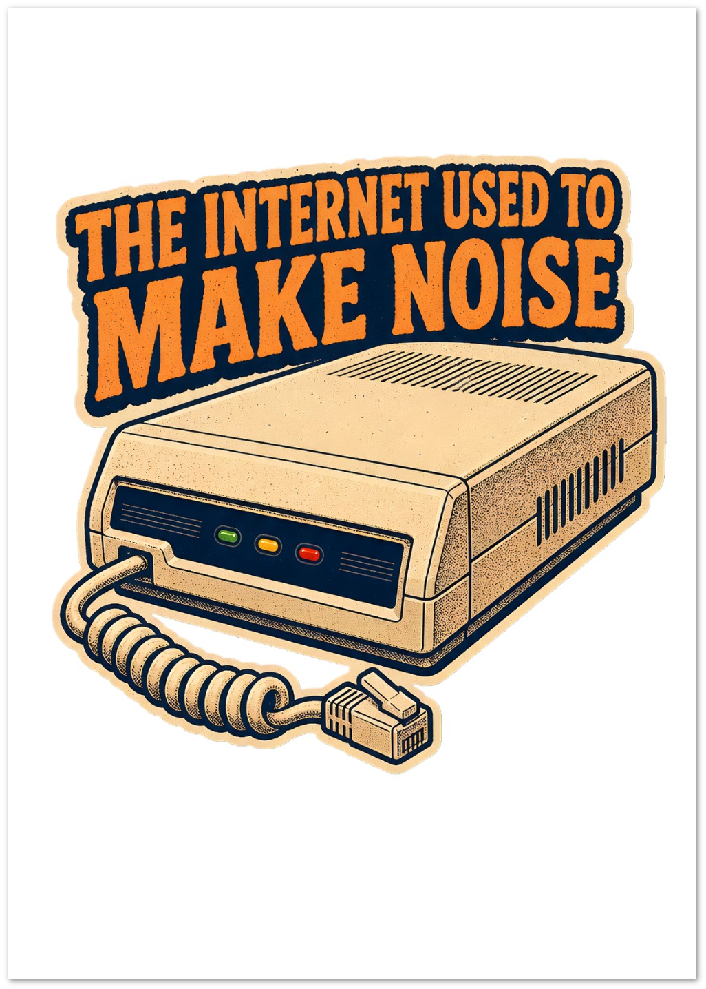 The Internet Used to Make Noise Retro Tech Graphic Greeting Card Pack