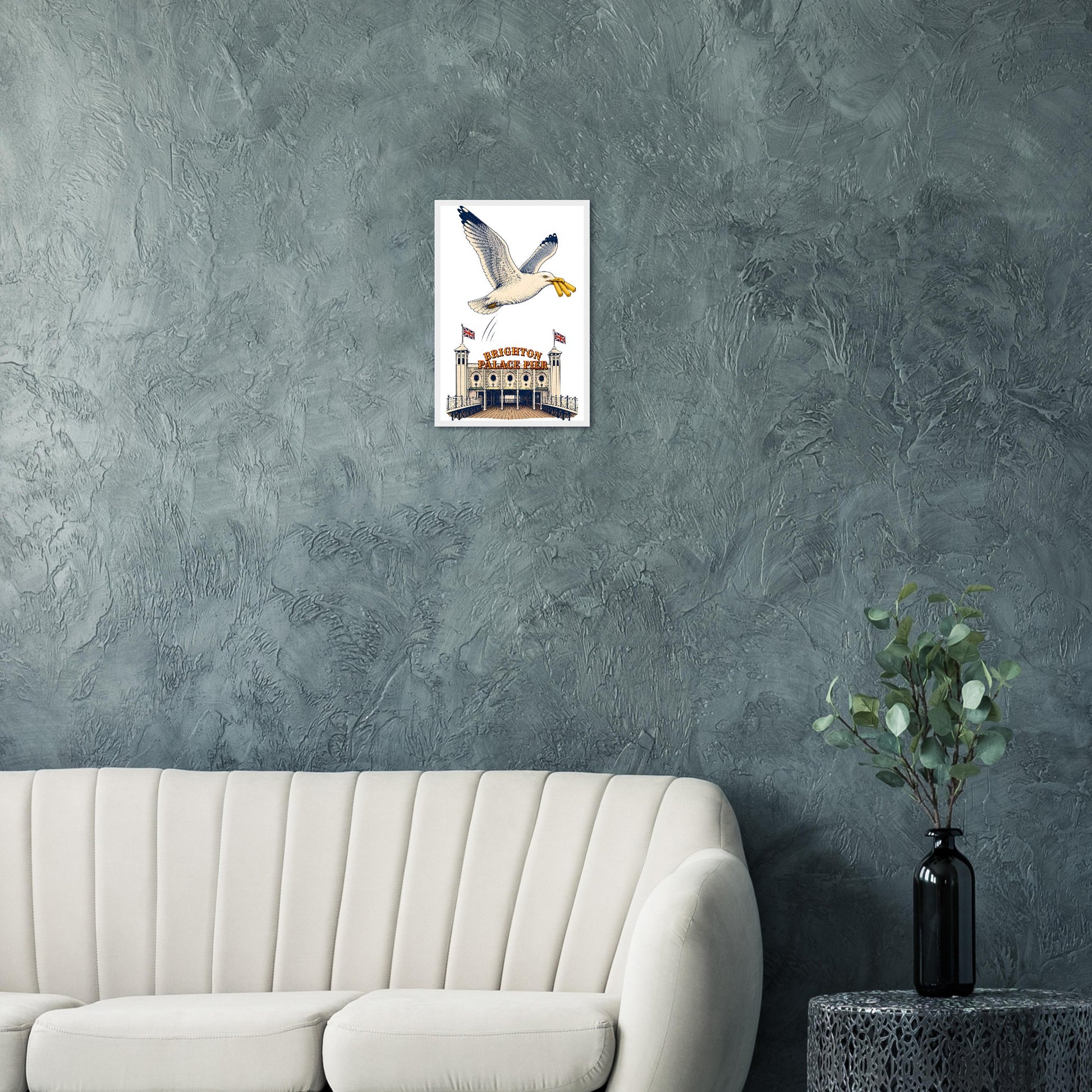 Brighton Palace Pier Chip Heist Framed Wall Art — product view 12