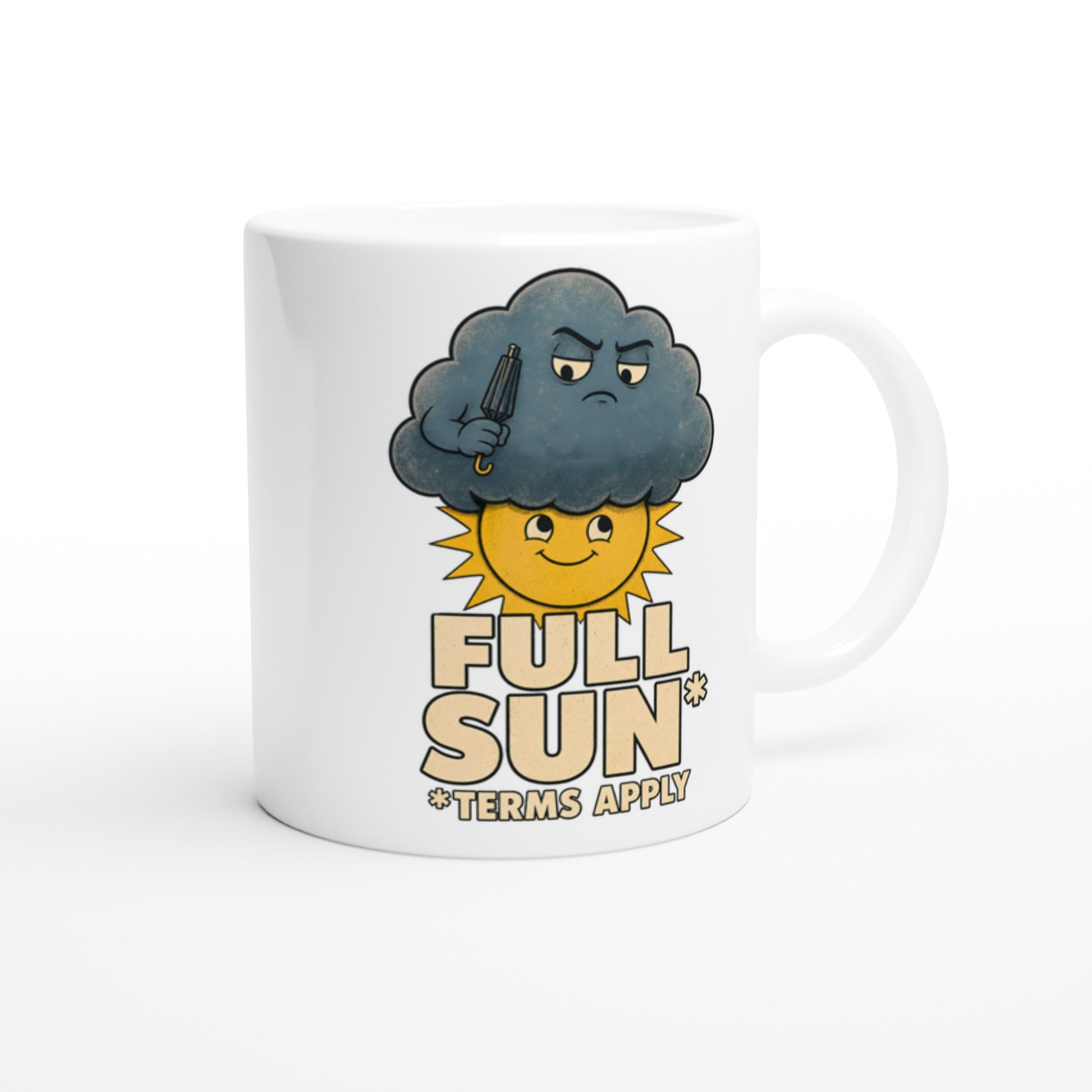 Full Sun, Terms Apply Weather Graphic Mug — product view 2