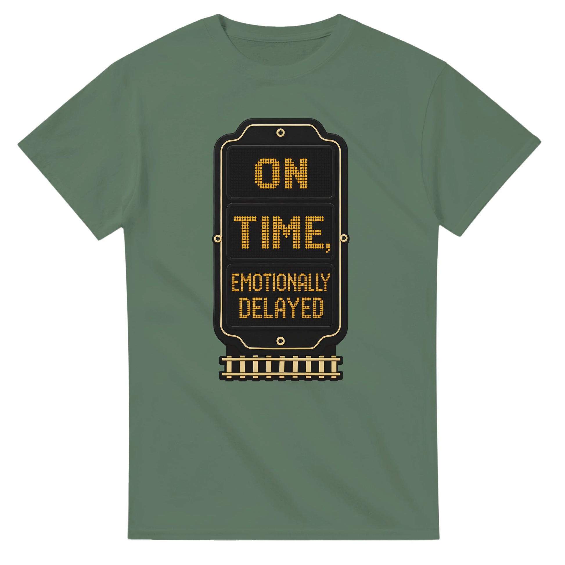 On Time, Emotionally Delayed Rail Graphic T-shirt — product view 13
