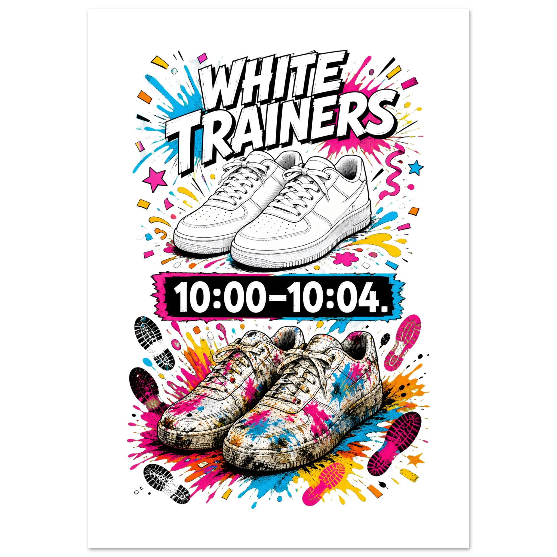 White Trainers: 10:00–10:04 Poster — product view 6
