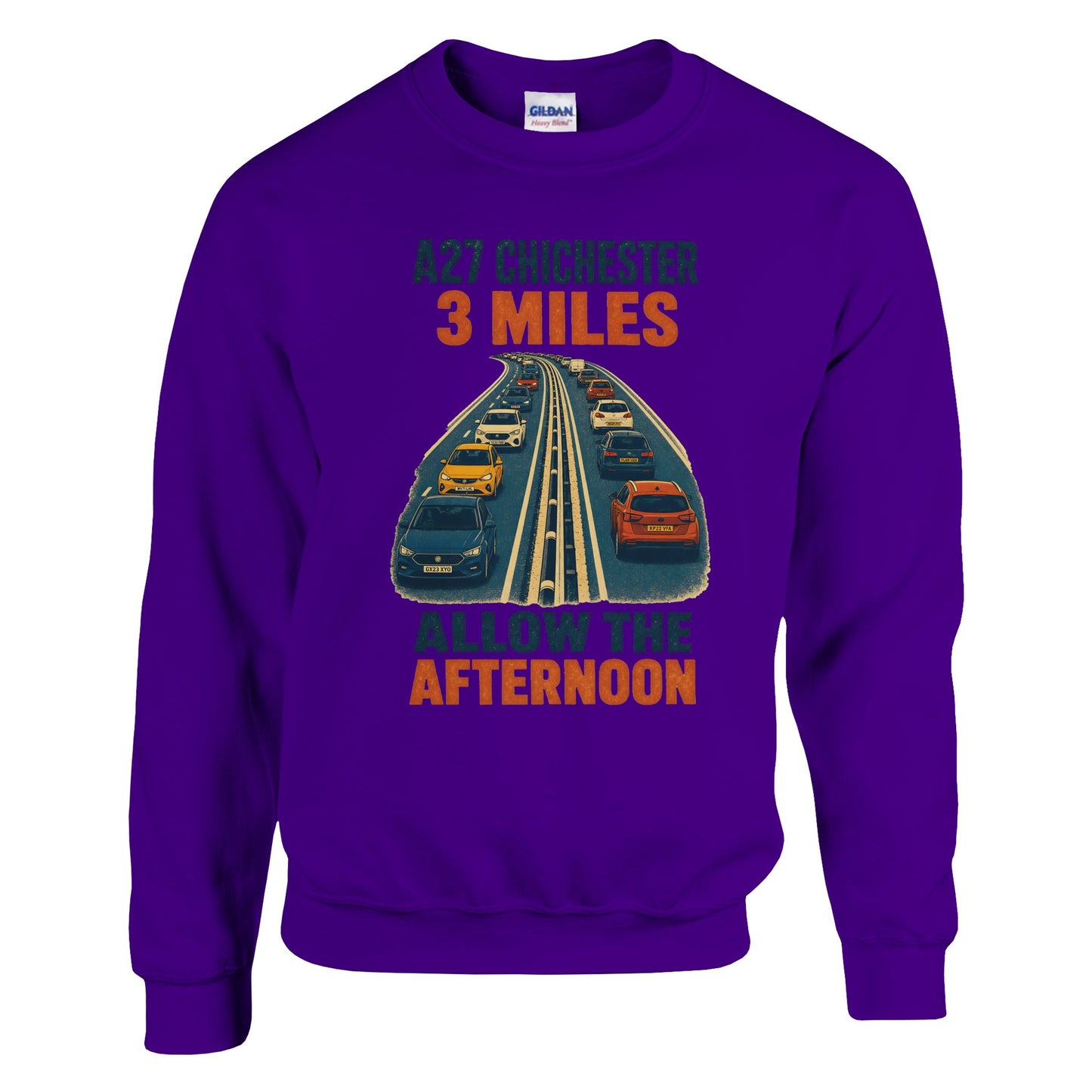 A27 Chichester – 3 Miles, Allow the Afternoon Sweatshirt — product view 11
