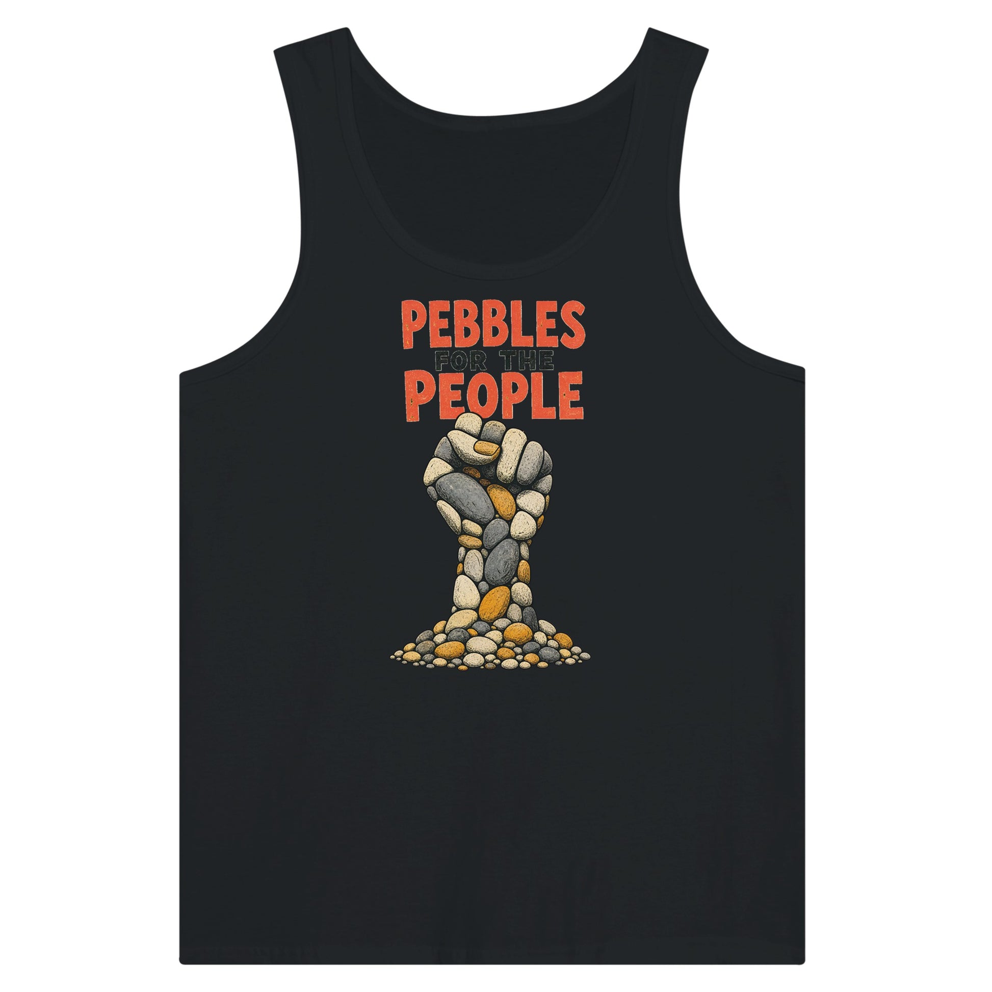 Pebbles for the People Graphic Premium Unisex Tank Top — product view 8