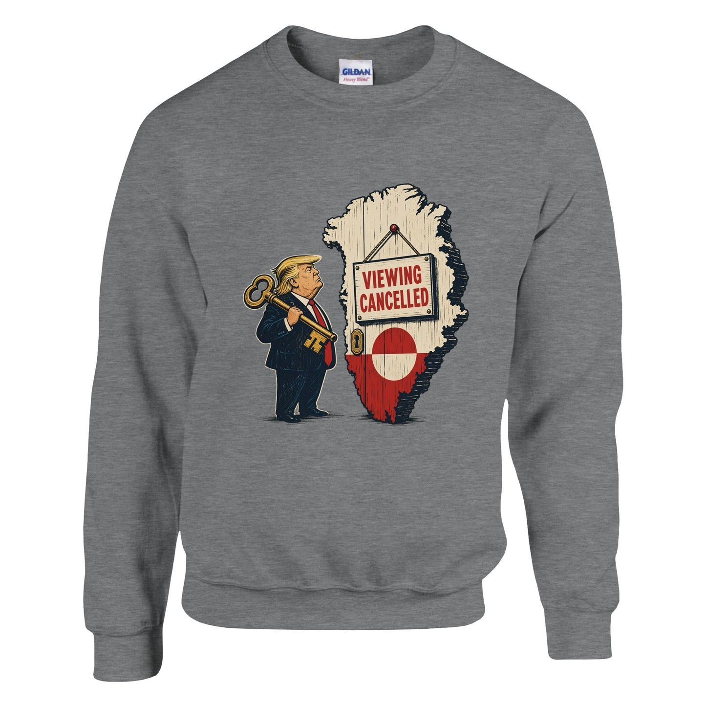 Viewing Cancelled — Greenland Political Satire Sweatshirt — product view 5