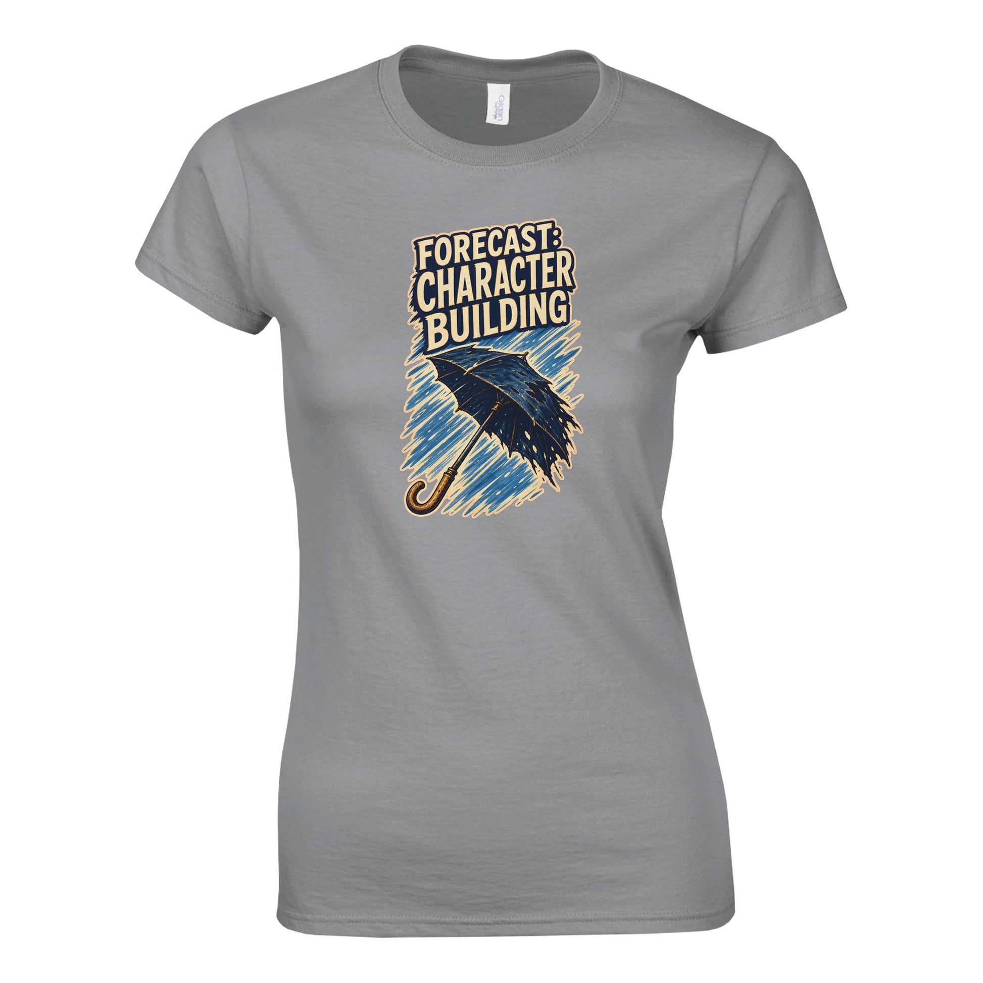 Forecast: Character Building – British Weather Women's T-shirt — product view 2
