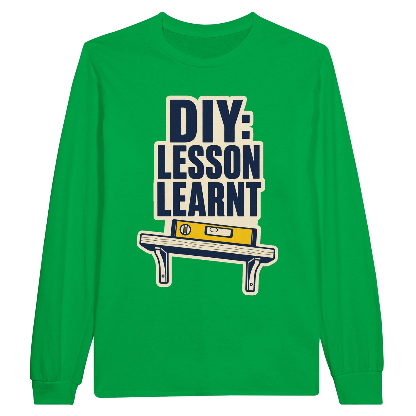 DIY: Lesson Learnt Wonky Shelf Graphic Long-Sleeve T-shirt — product view 12