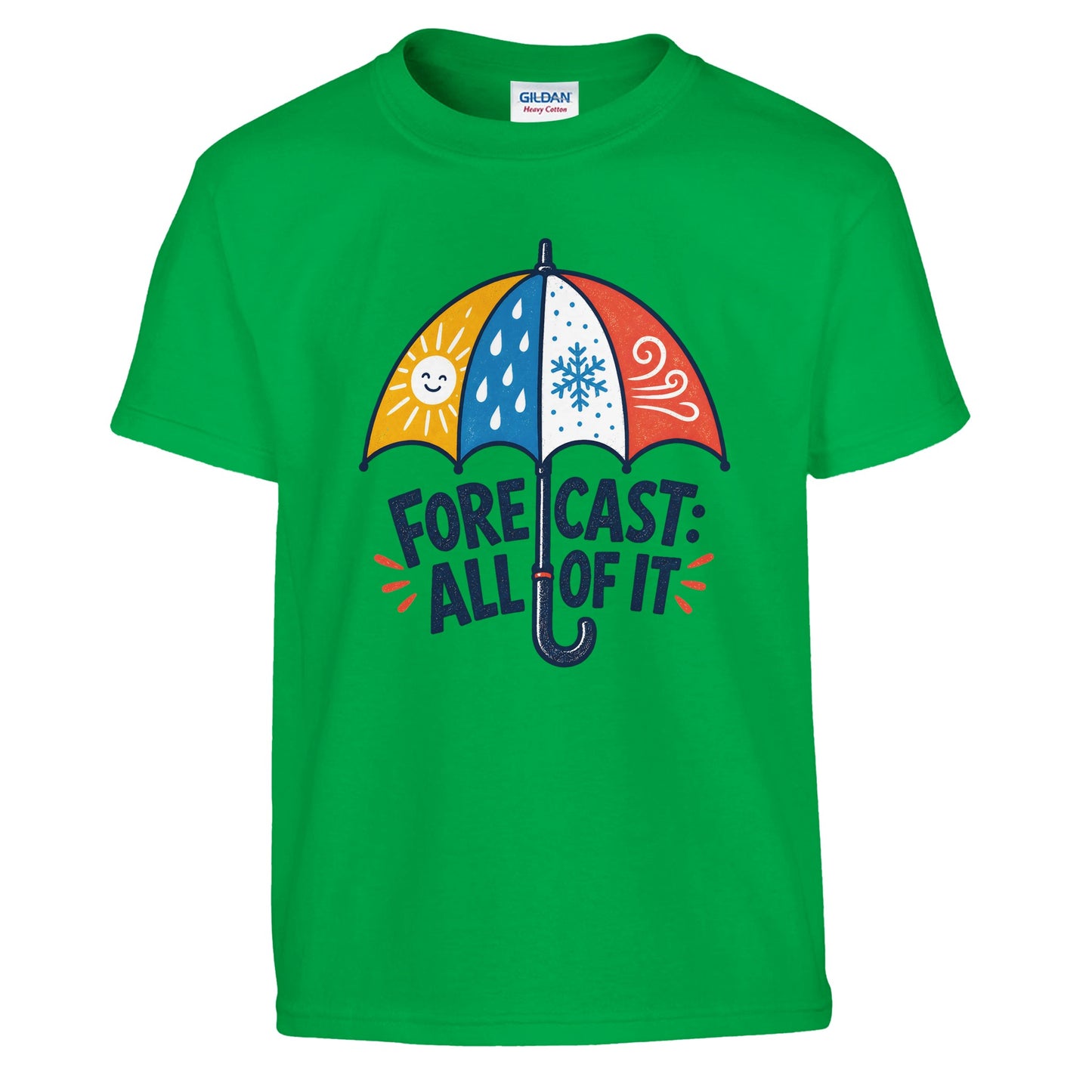 Forecast: All of It British Weather Graphic Kids' T-shirt — product view 8