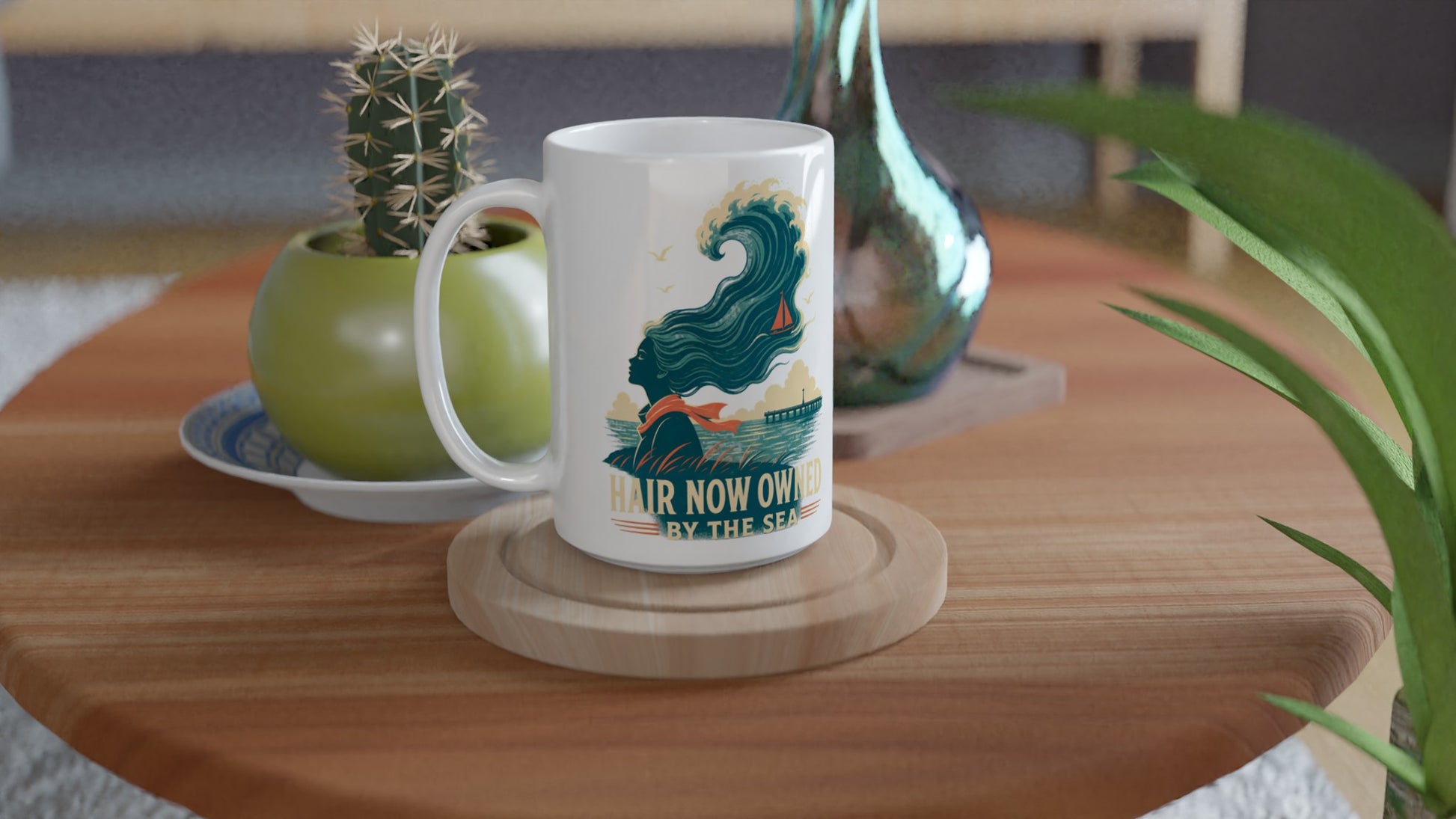 Hair Now Owned by the Sea Large Mug — product view 4