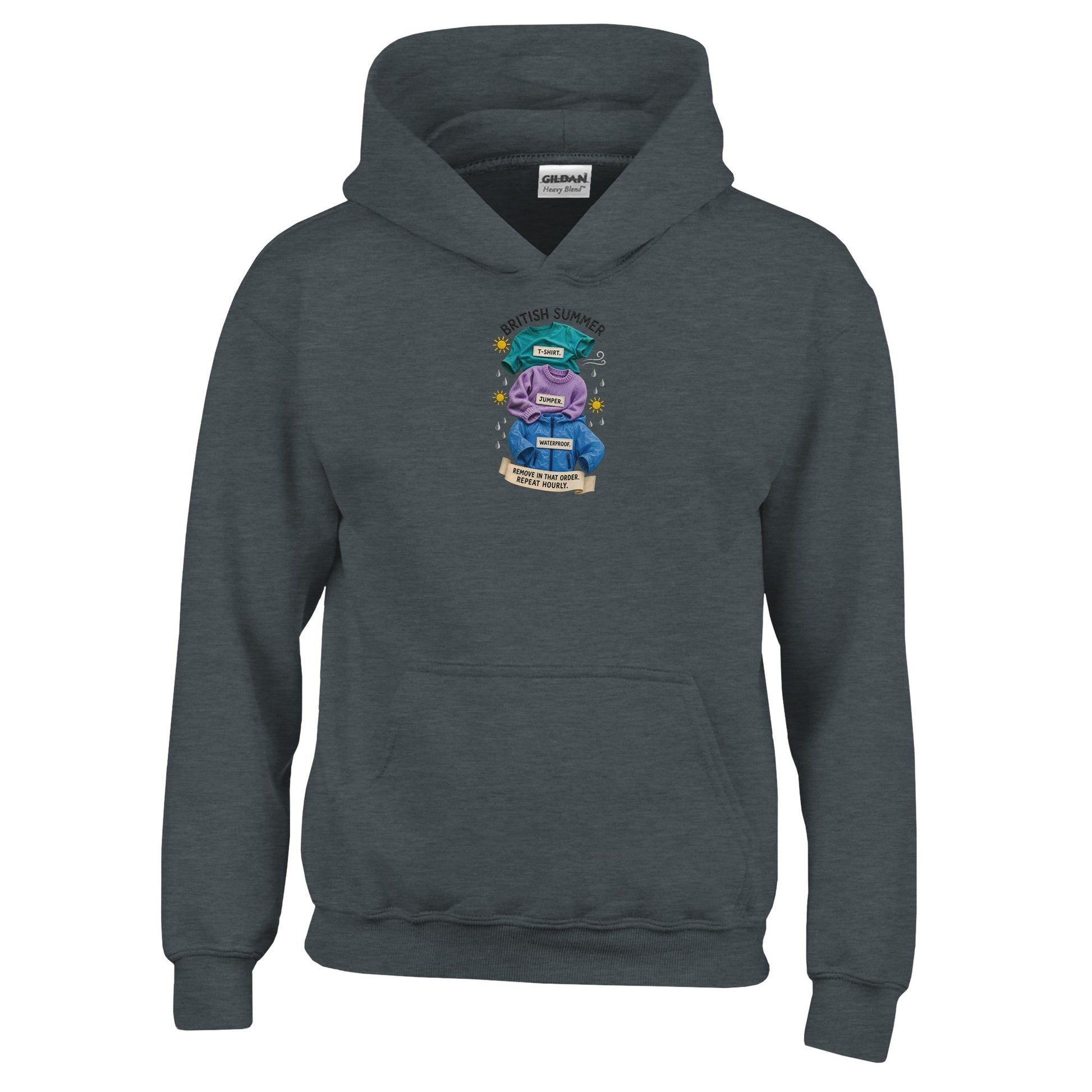 British Summer: Repeat Layers Hourly Kids' Hoodie — product view 9