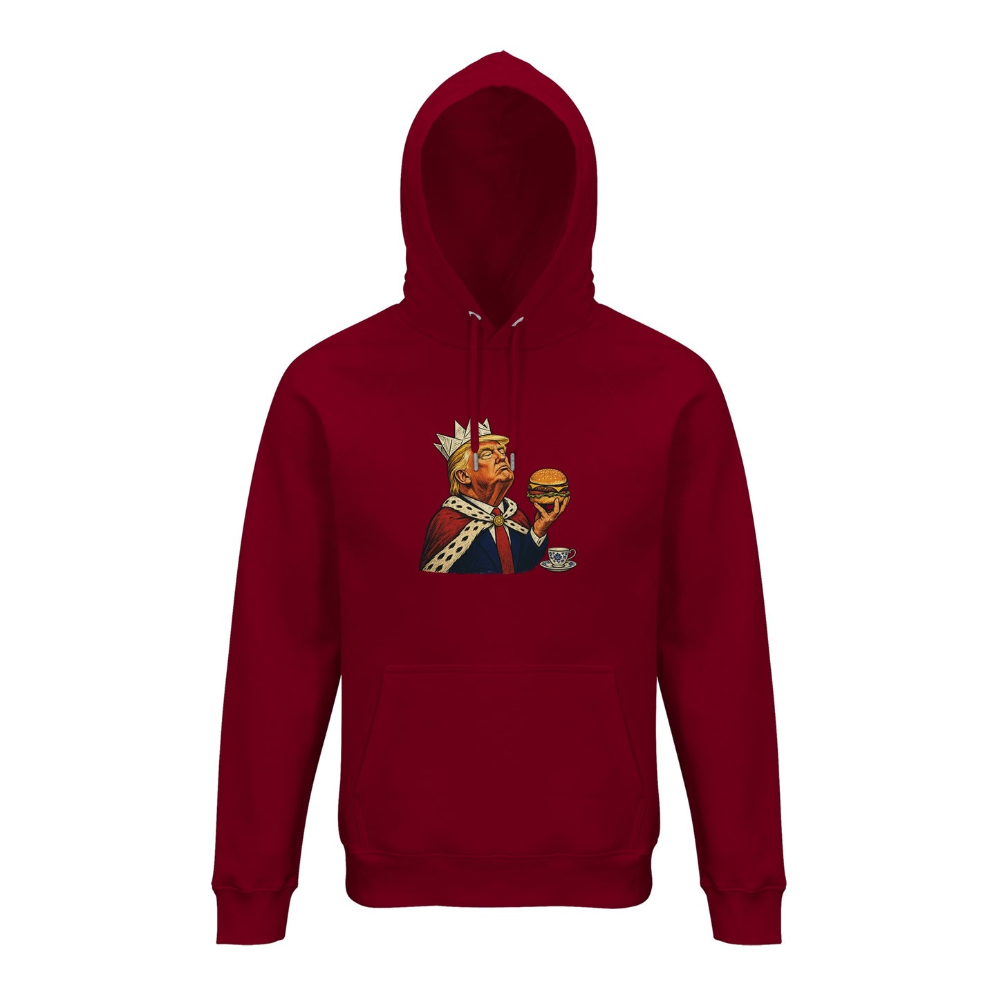 The Very Temporary Monarch — Trump Satire Hoodie — product view 4