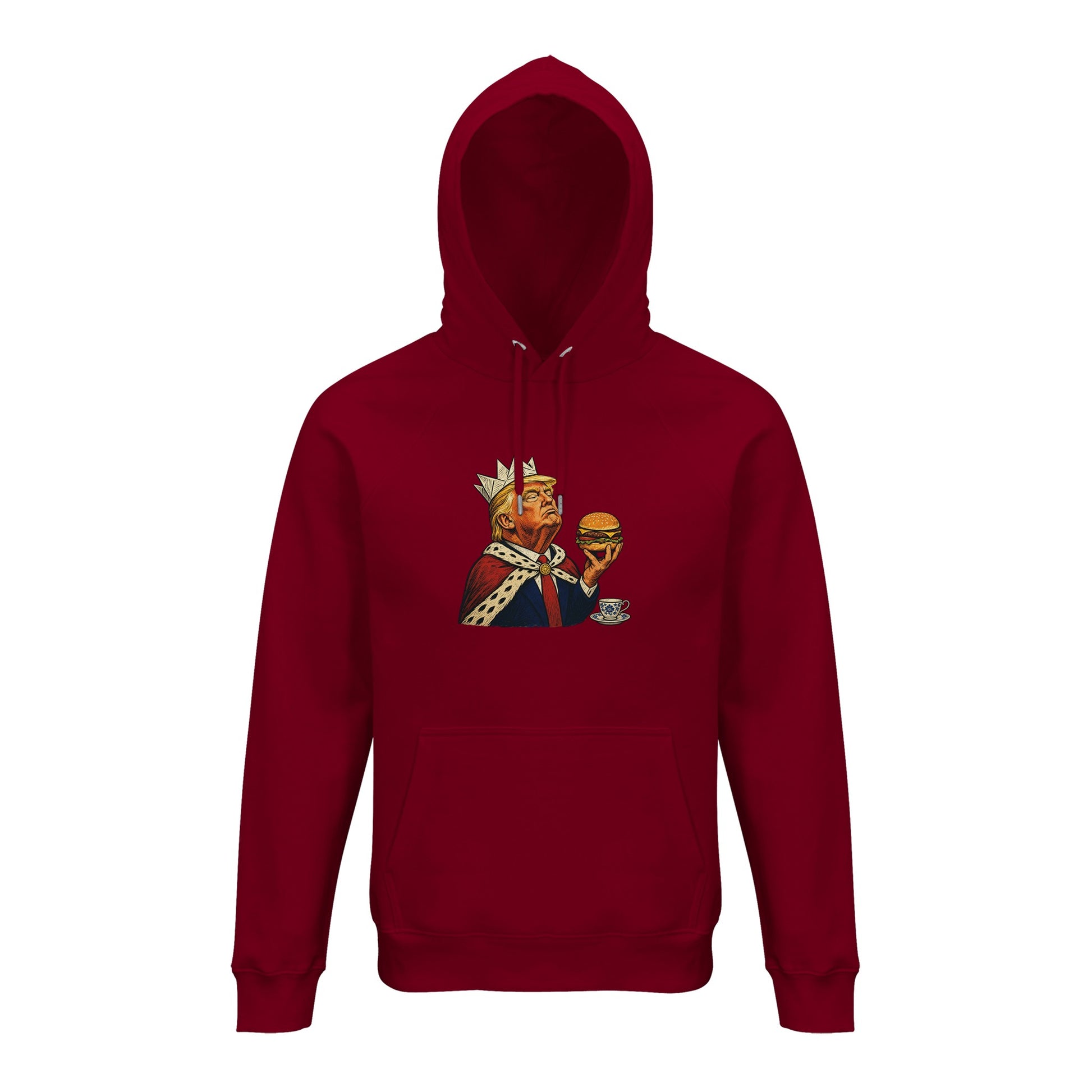 The Very Temporary Monarch — Trump Satire Hoodie — product view 4