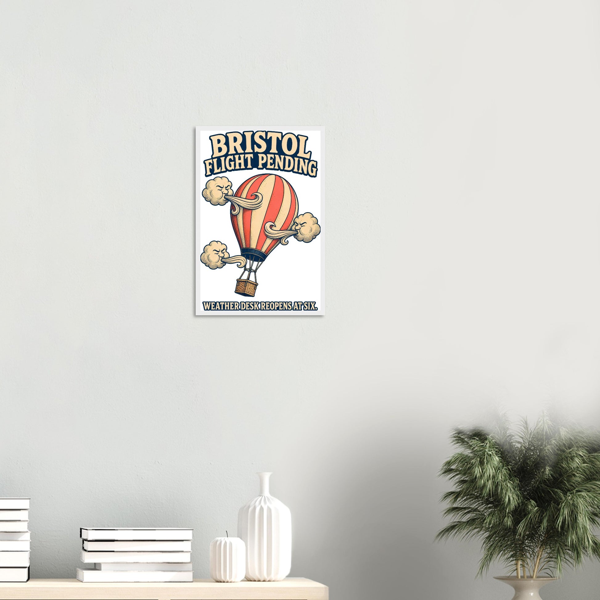 Bristol Flight Pending – Weather Desk Framed Wall Art — product view 11