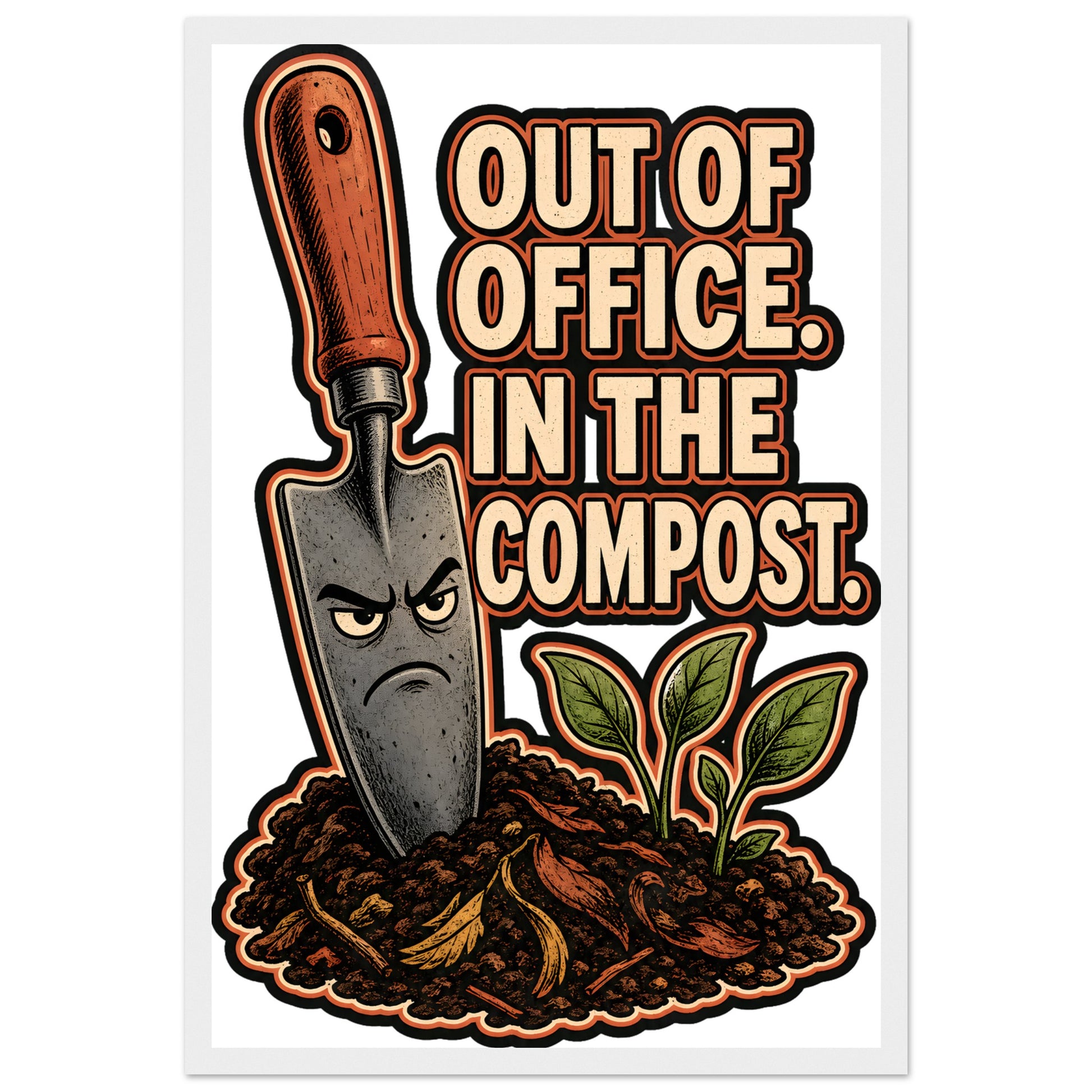 Out of Office, In the Compost Framed Wall Art — product view 1