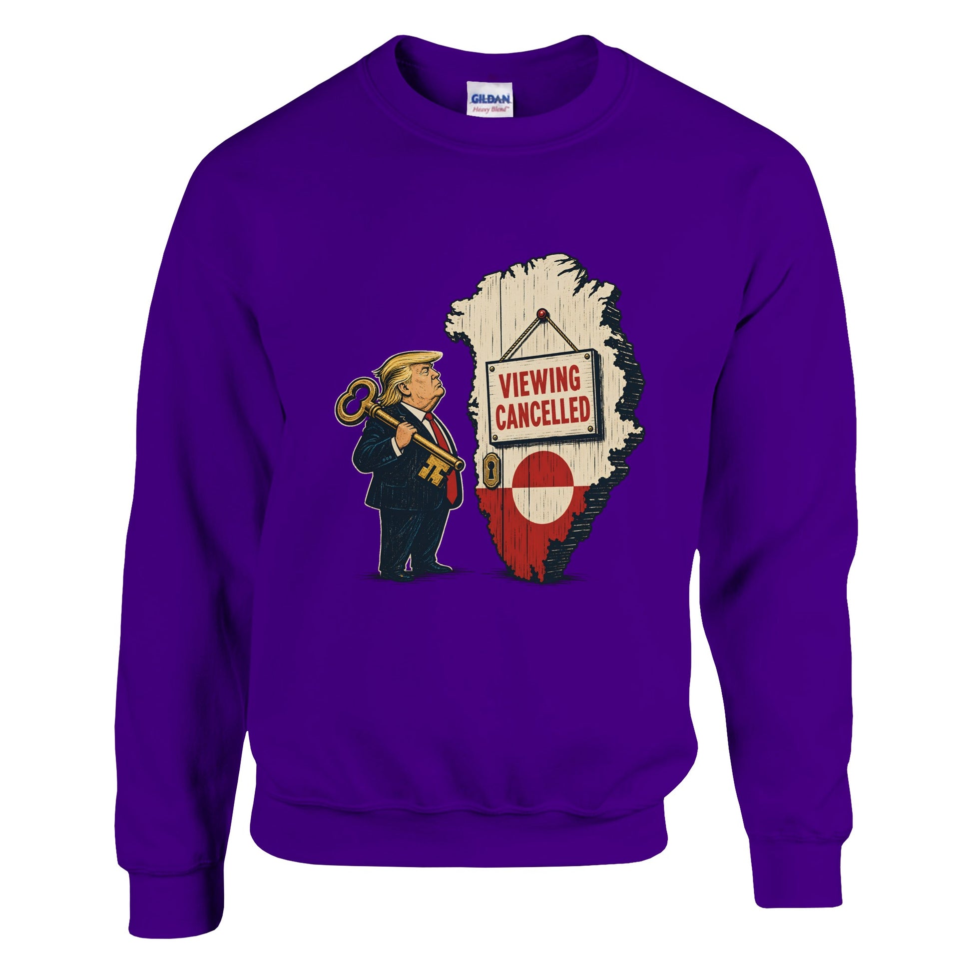 Viewing Cancelled — Greenland Political Satire Sweatshirt — product view 11