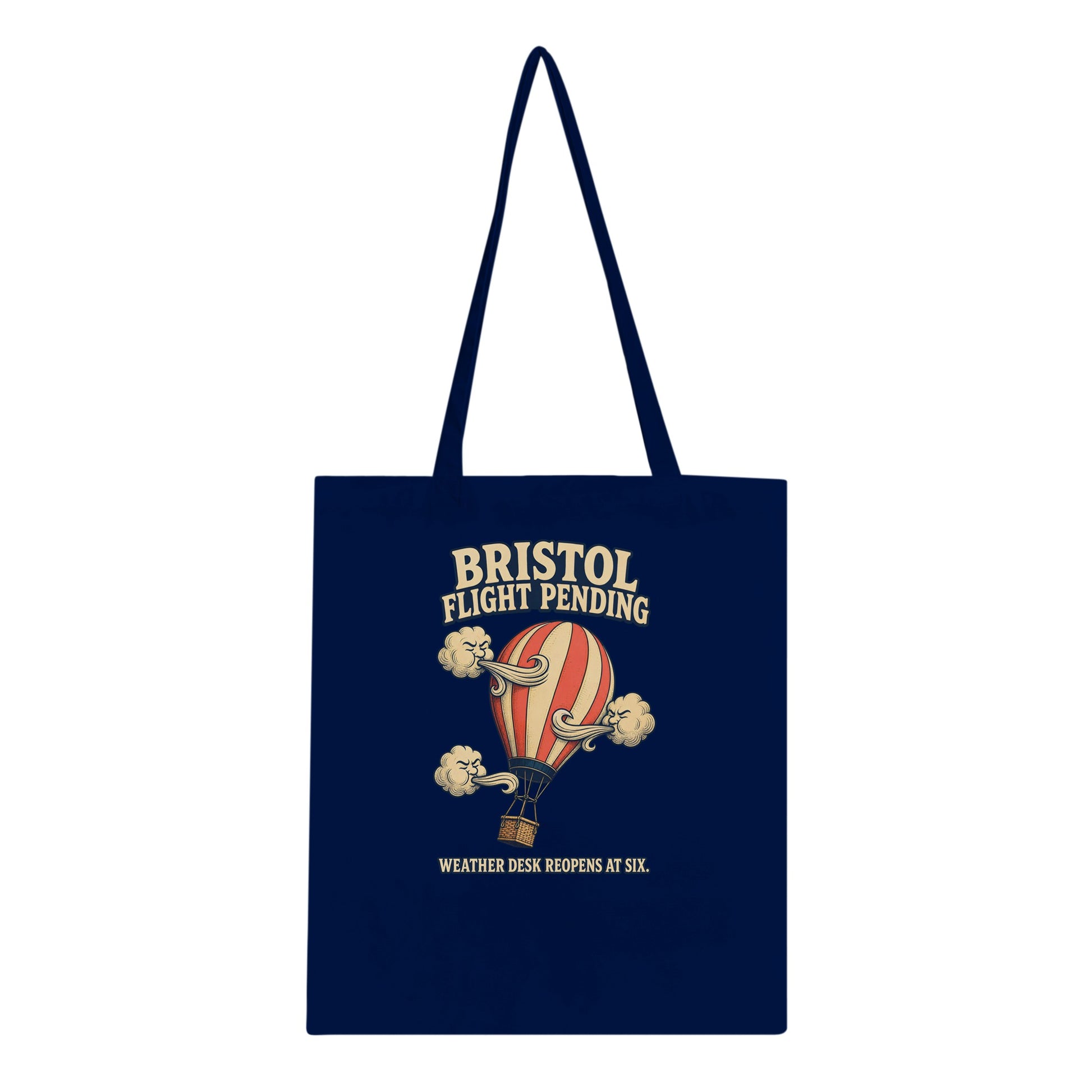 Bristol Flight Pending – Weather Desk Tote Bag — product view 3