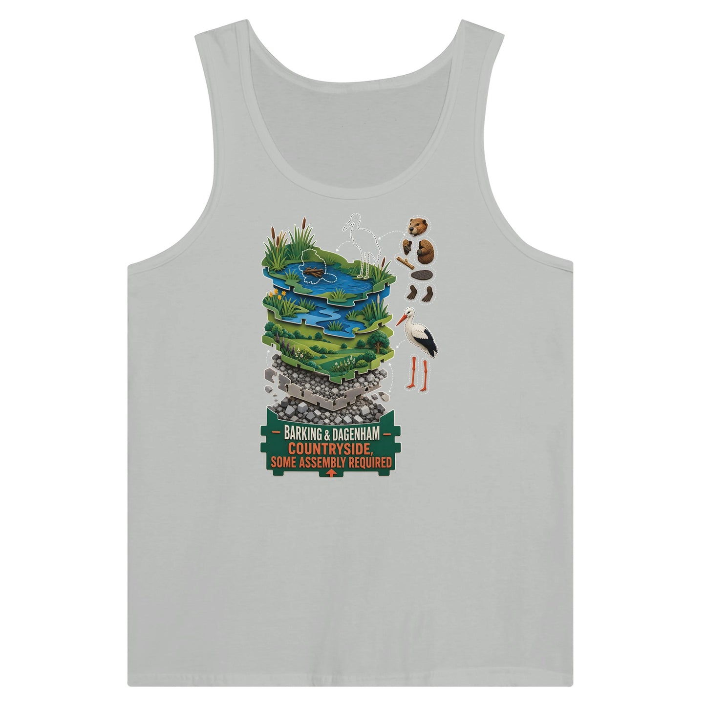 Barking & Dagenham Countryside Premium Unisex Tank Top — product view 5