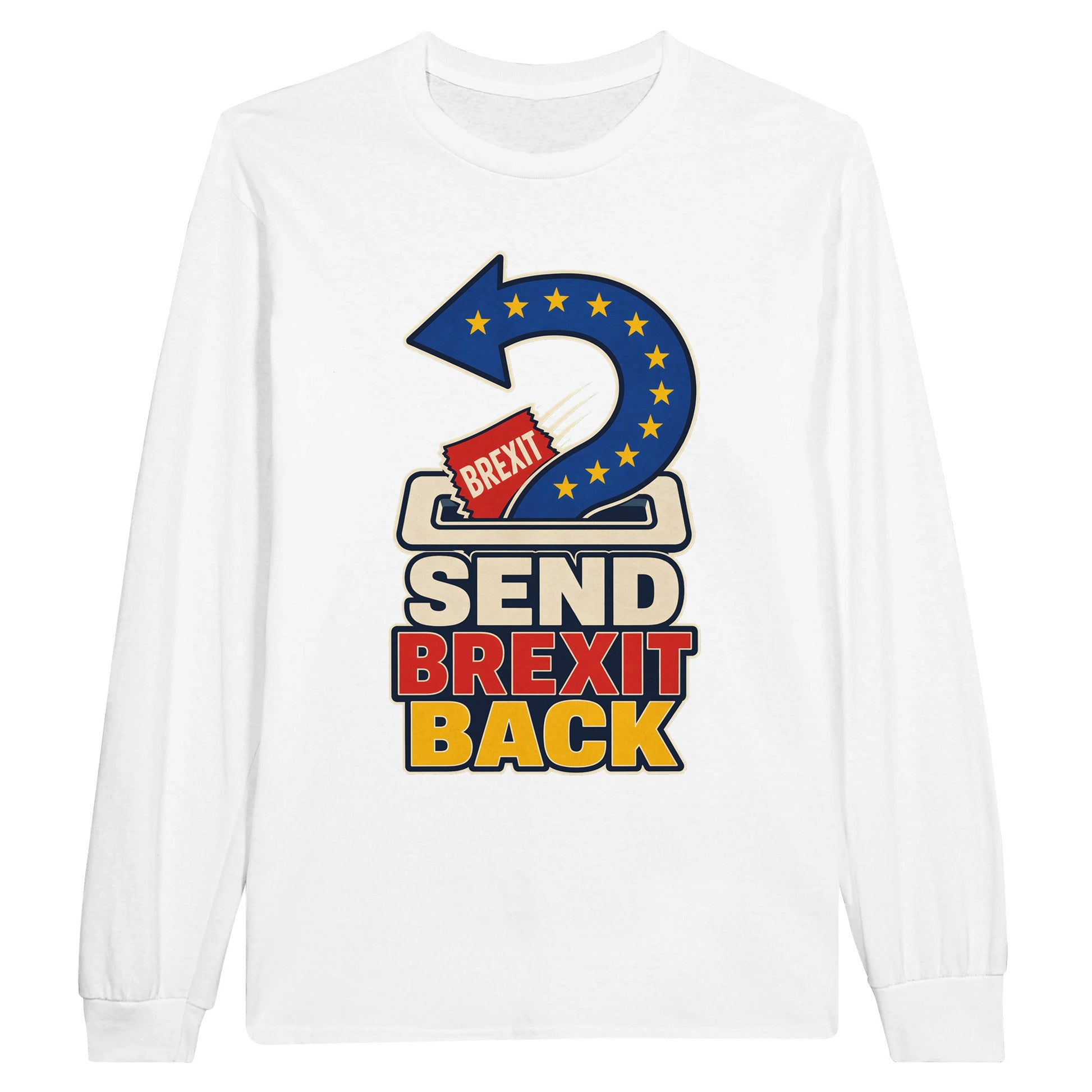 Send Brexit Back Pro-EU Graphic Long-Sleeve T-shirt — product view 1