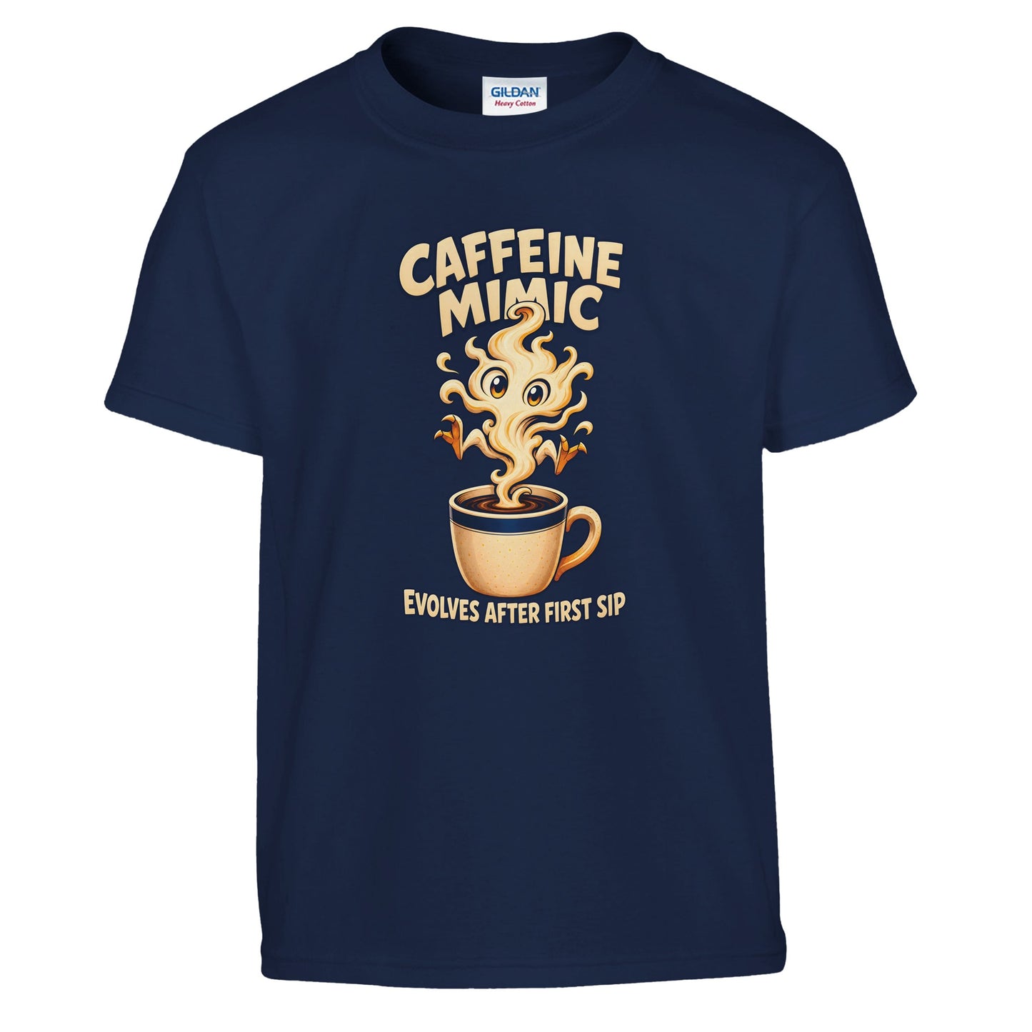 Caffeine Mimic – Evolves After First Sip Kids' T-shirt — product view 7