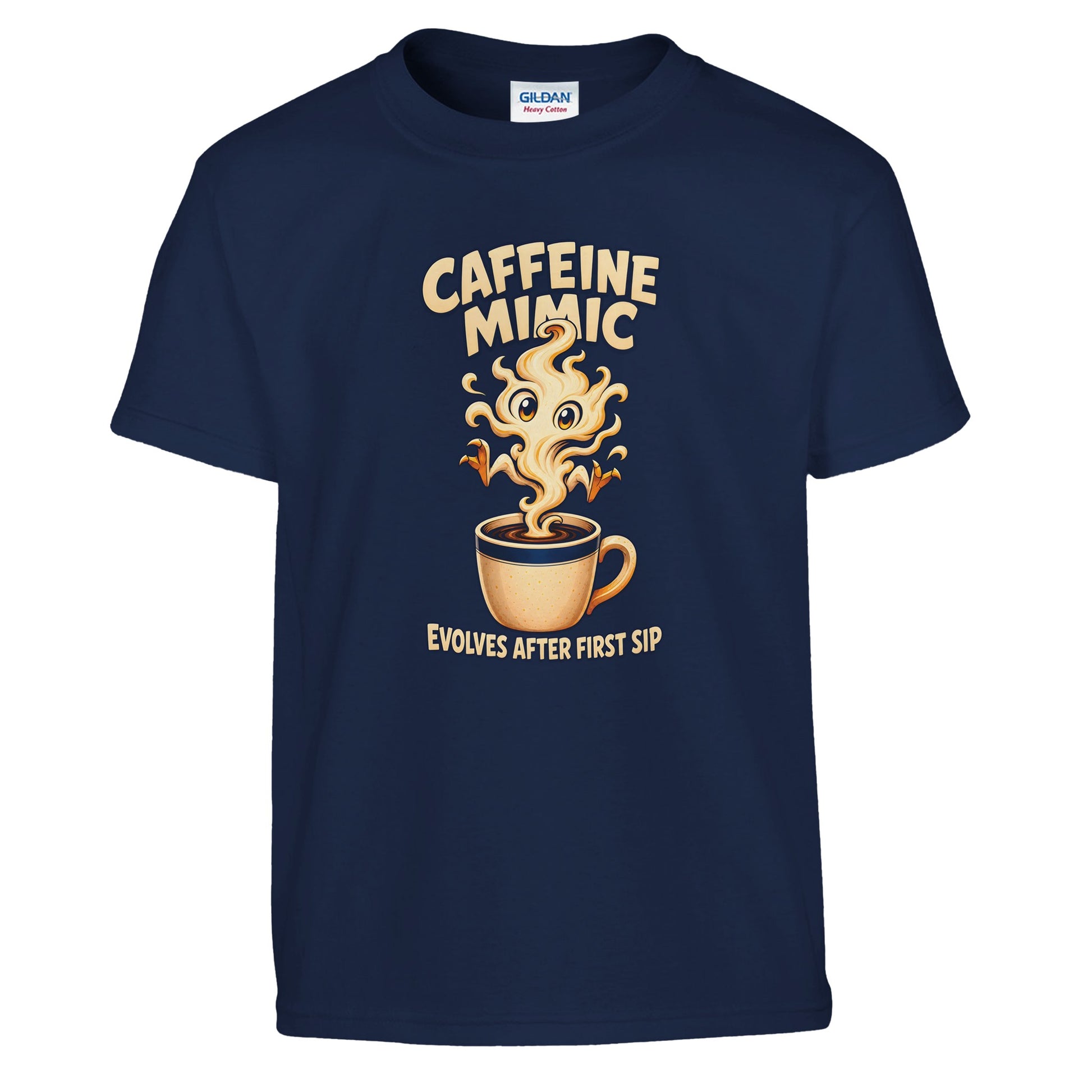 Caffeine Mimic – Evolves After First Sip Kids' T-shirt — product view 7
