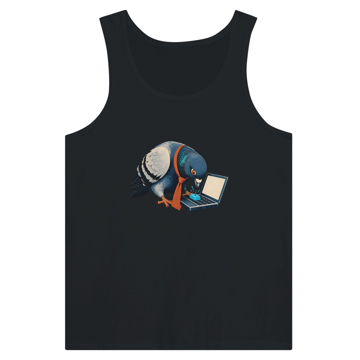 Pigeon Hits Send Premium Unisex Tank Top — product view 8