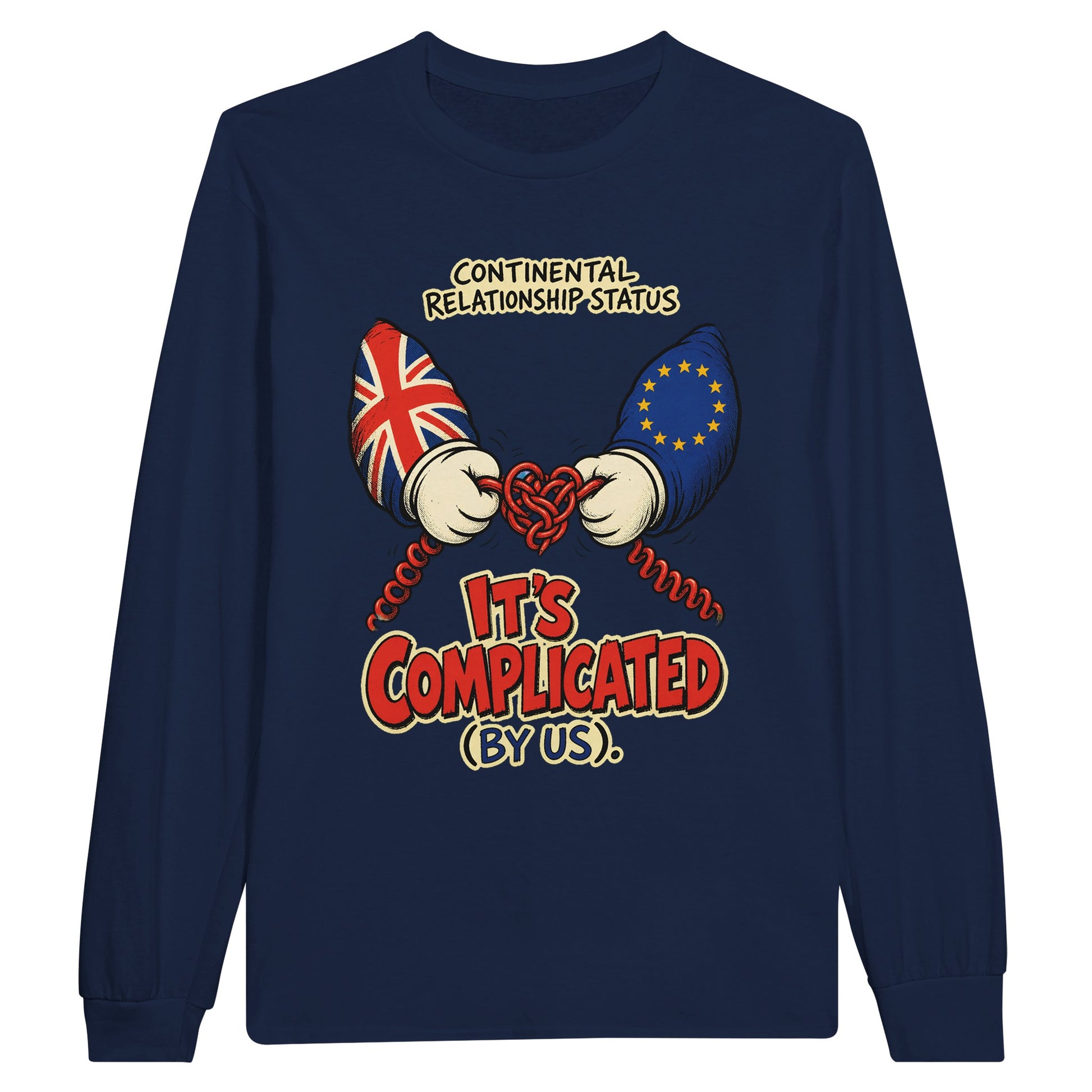 It's Complicated (By Us) UK–EU 1990s Cartoon Long-Sleeve T-shirt — product view 11