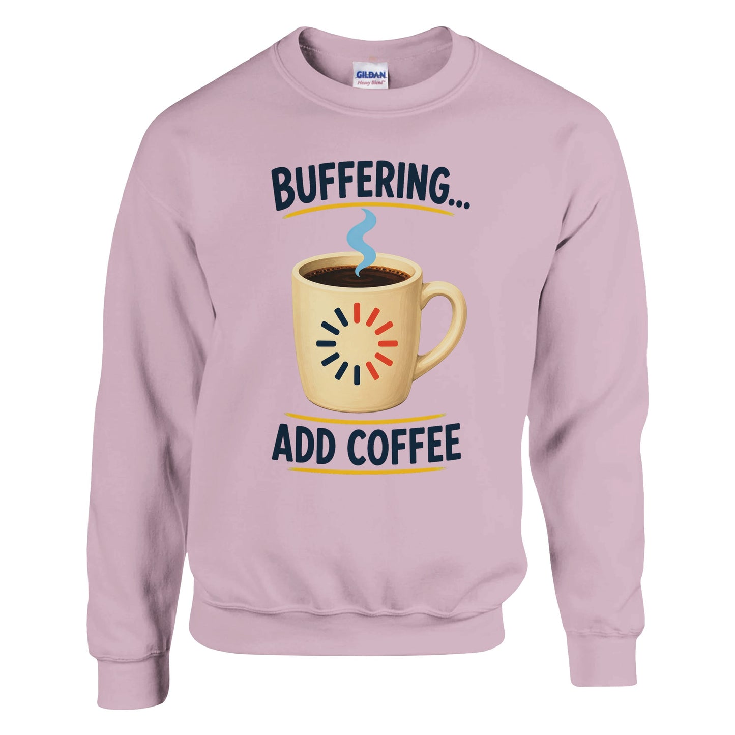 Buffering Brew — Add Coffee Tech Graphic Sweatshirt — product view 5