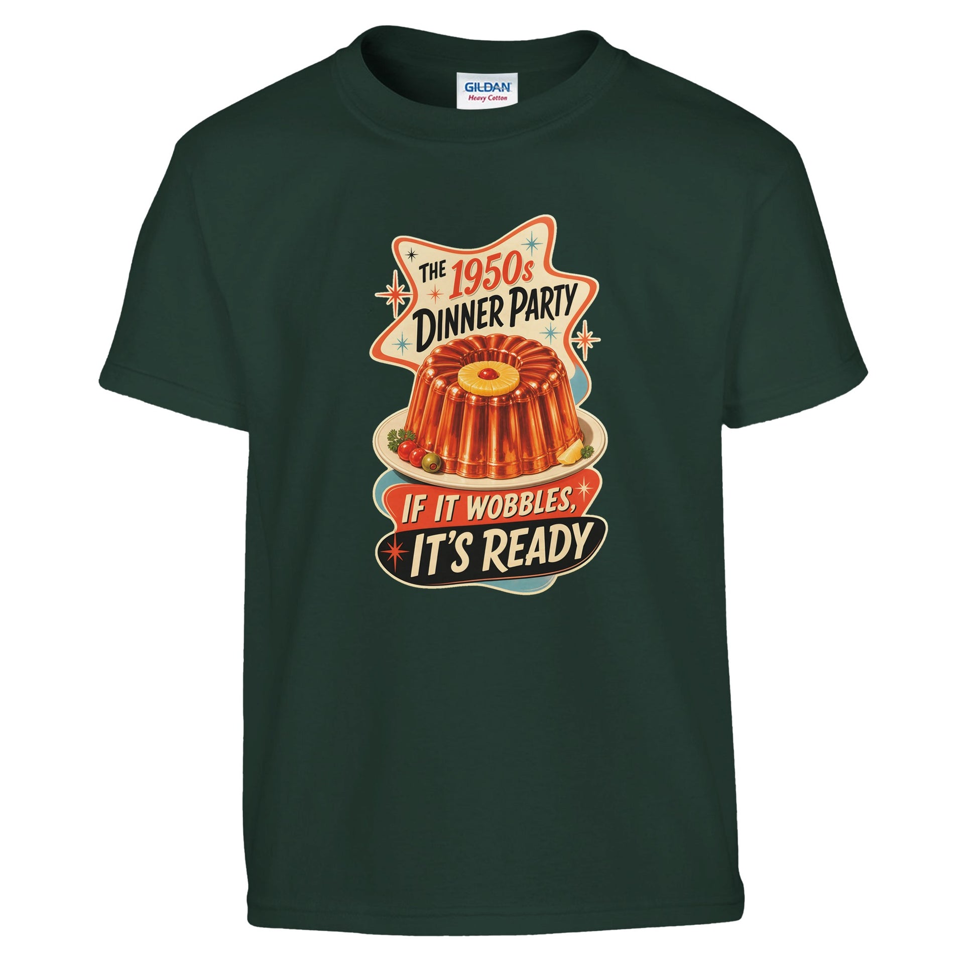 The 1950s Dinner Party — If It Wobbles, It's Ready Kids' T-shirt — product view 13