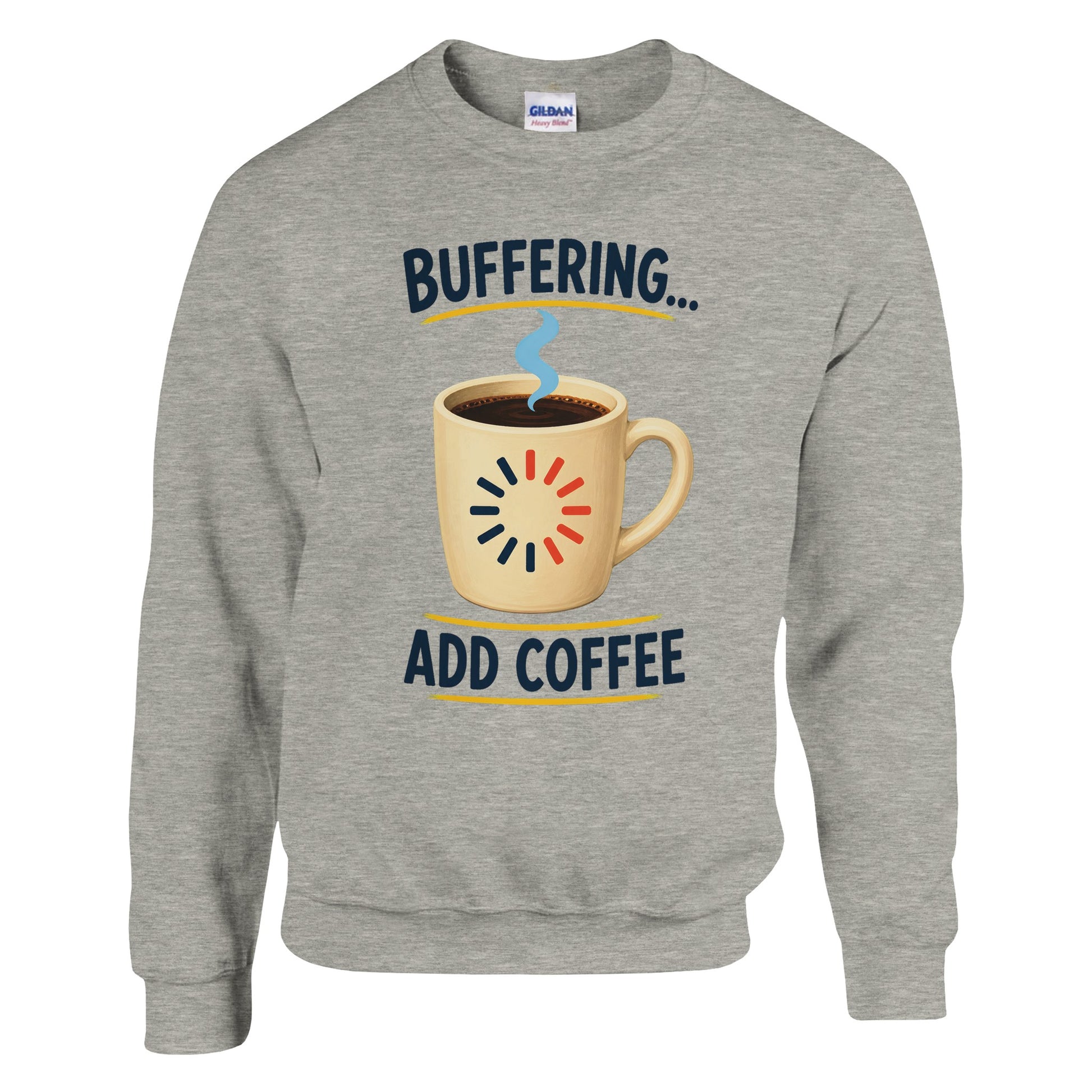 Buffering Brew — Add Coffee Tech Graphic Sweatshirt — product view 4