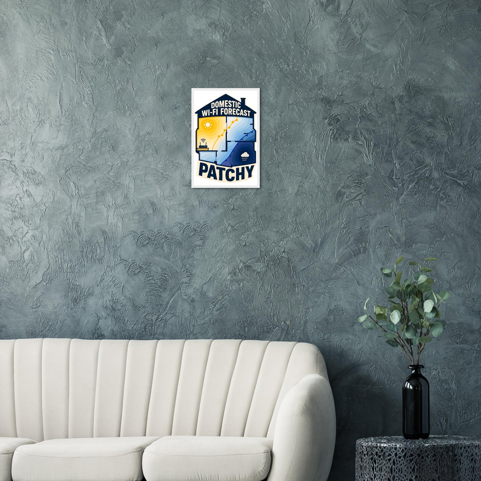 Domestic Wi-Fi Forecast Patchy Framed Wall Art — product view 12