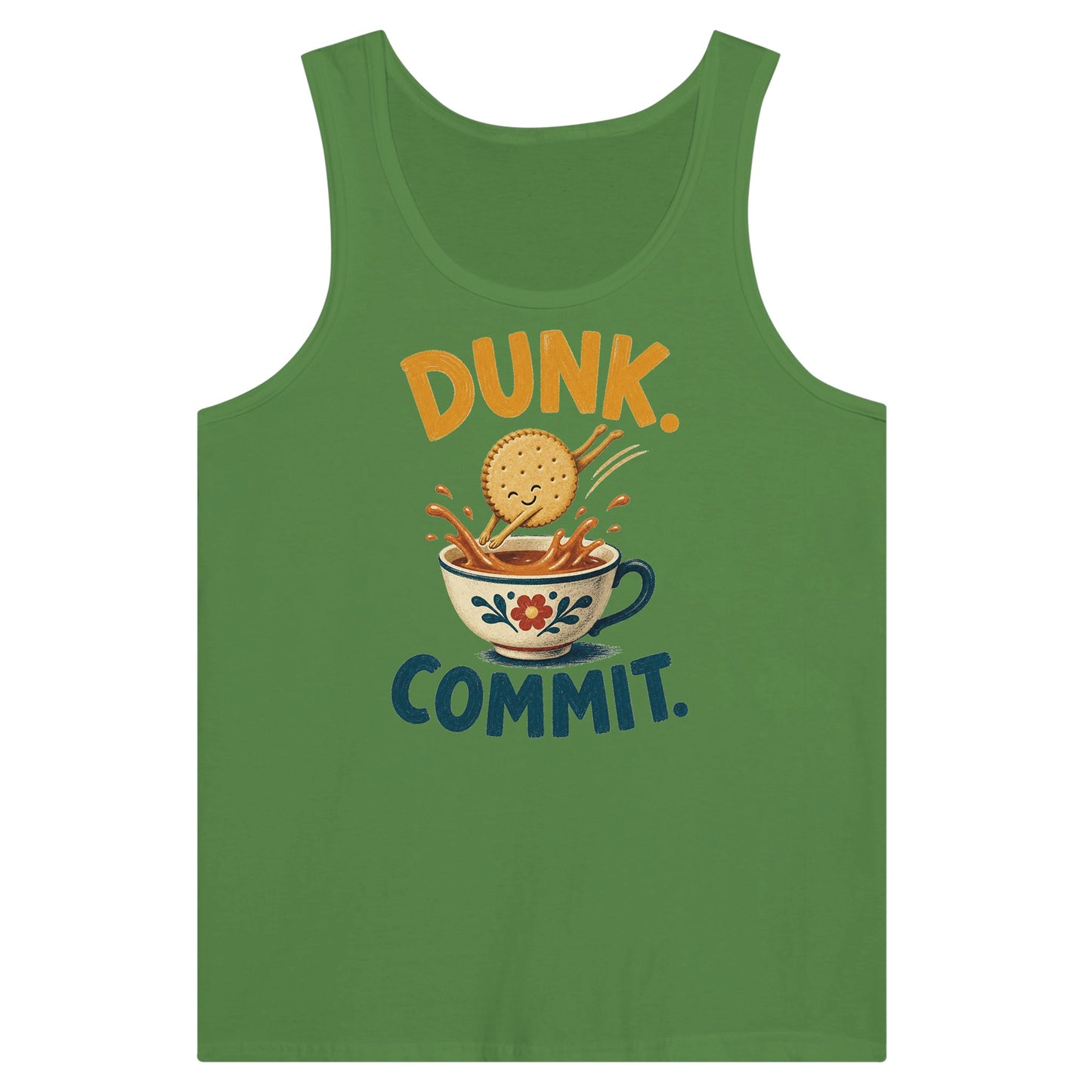 Dunk. Commit. Tea Biscuit Graphic Premium Unisex Tank Top — product view 13