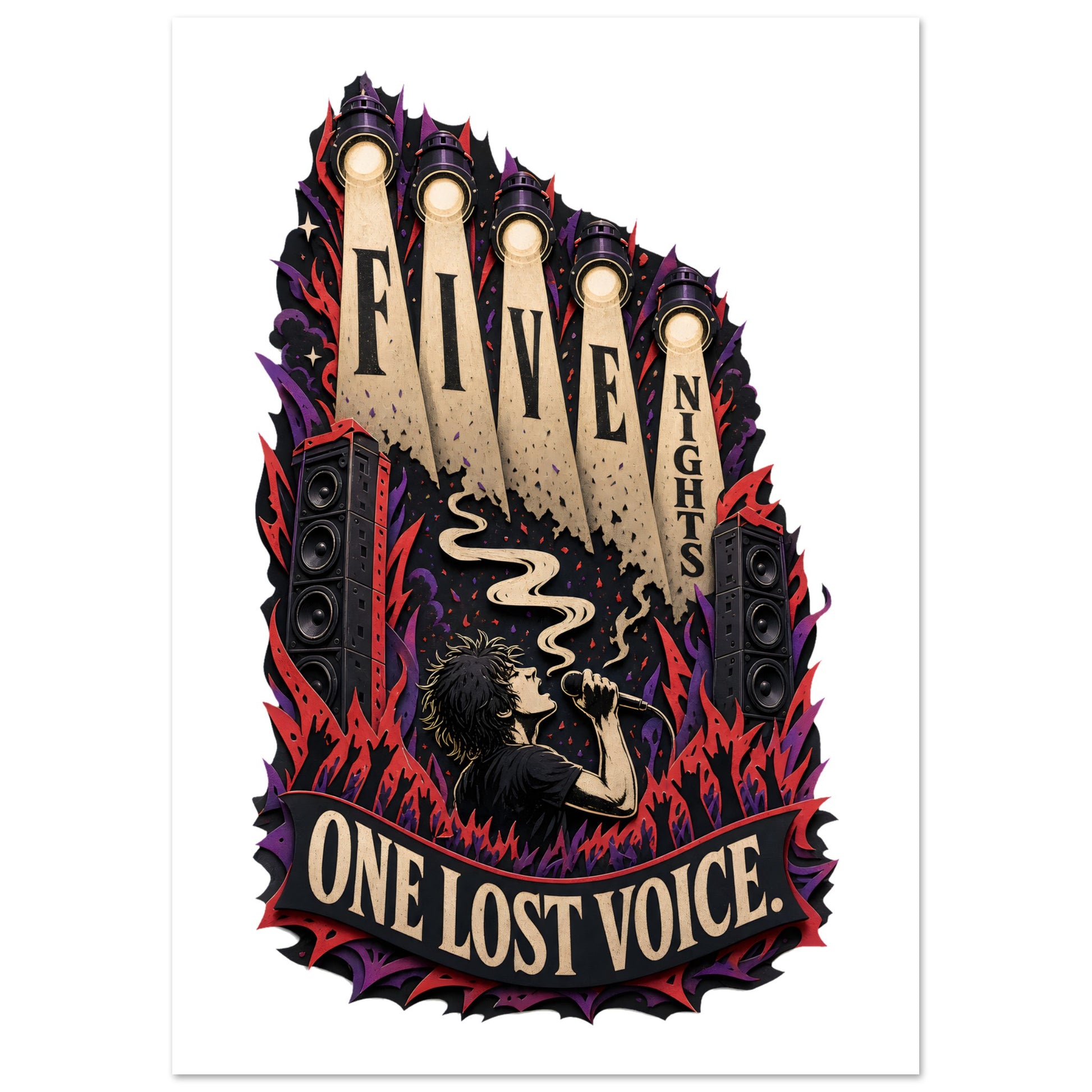 Five Nights, One Lost Voice Poster — product view 1