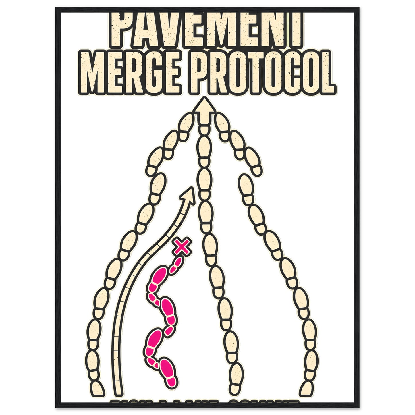Pavement Merge Protocol — Pick a Lane Framed Wall Art — product view 8