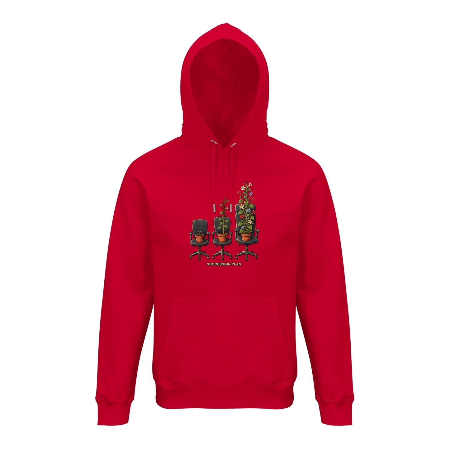 Succession Plan Office Chair Garden Graphic Hoodie — product view 7