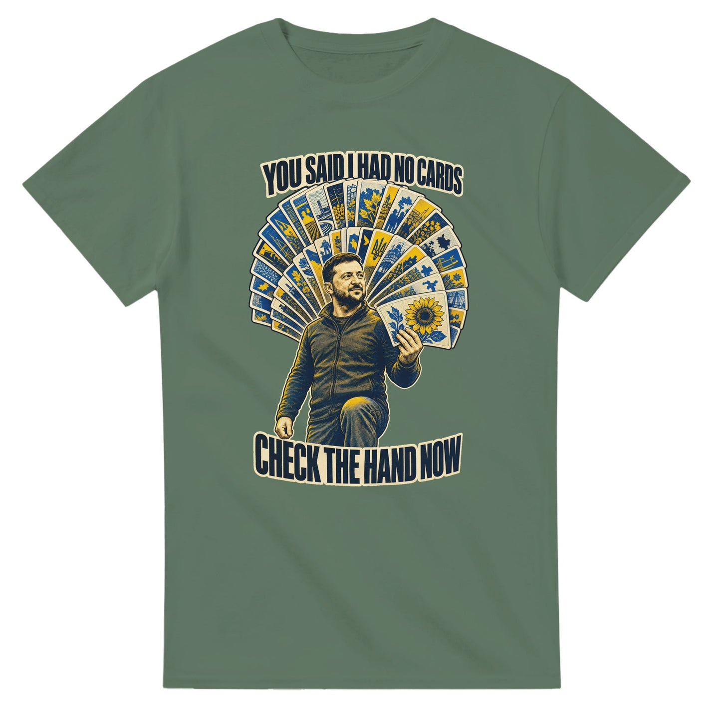 You Said I Had No Cards – Zelenskyy Satire T-shirt — product view 13