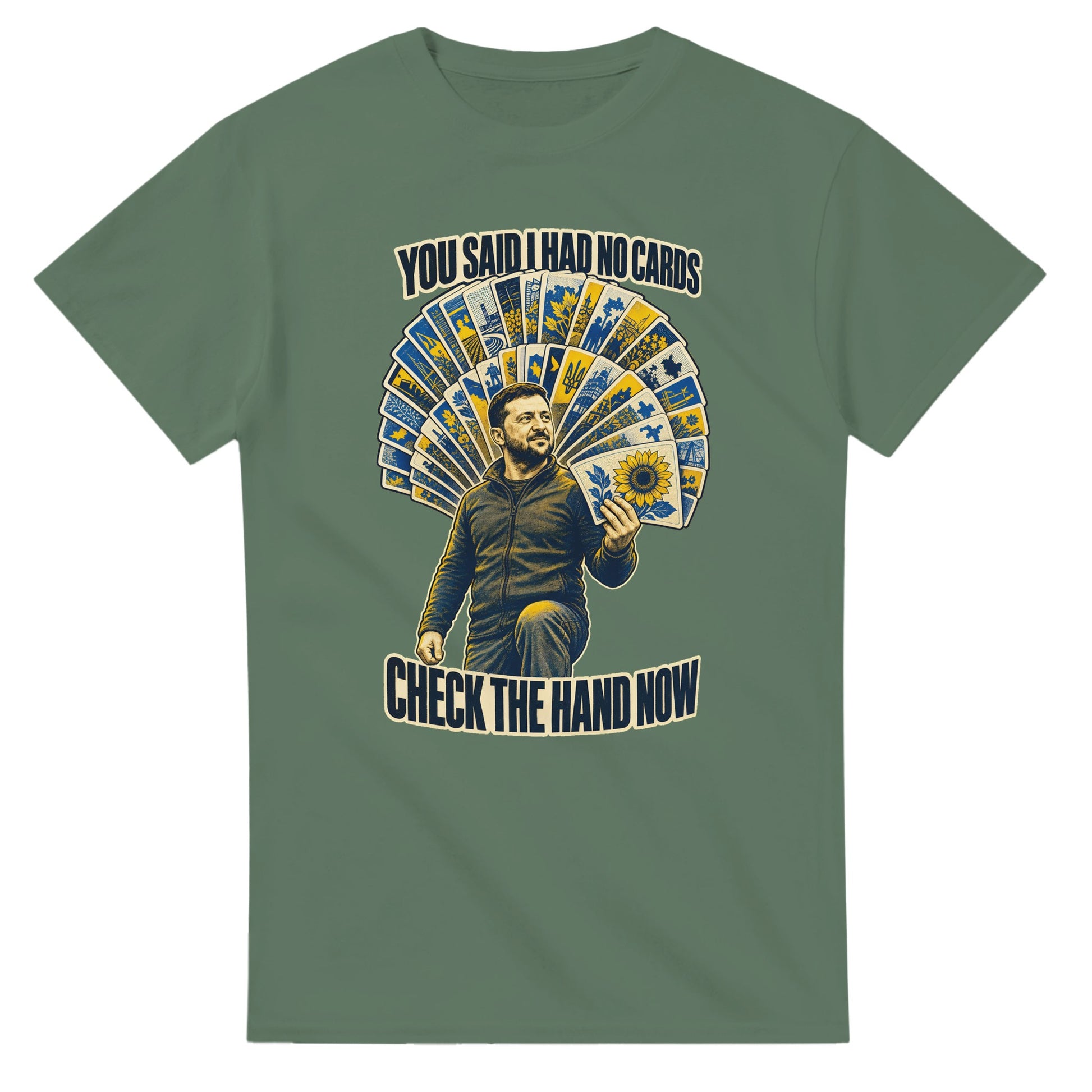 You Said I Had No Cards – Zelenskyy Satire T-shirt — product view 13