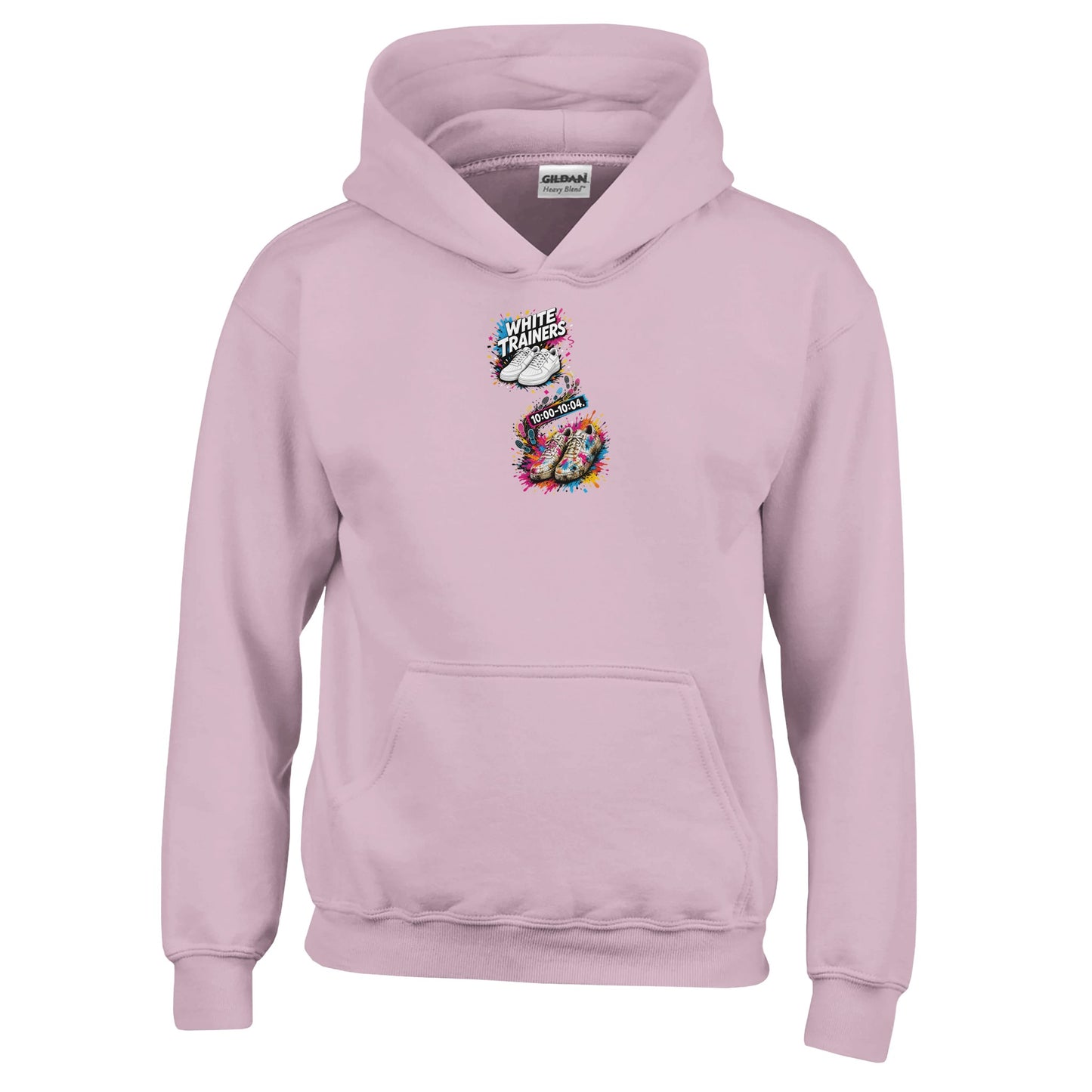 White Trainers: 10:00–10:04 Kids' Hoodie — product view 5