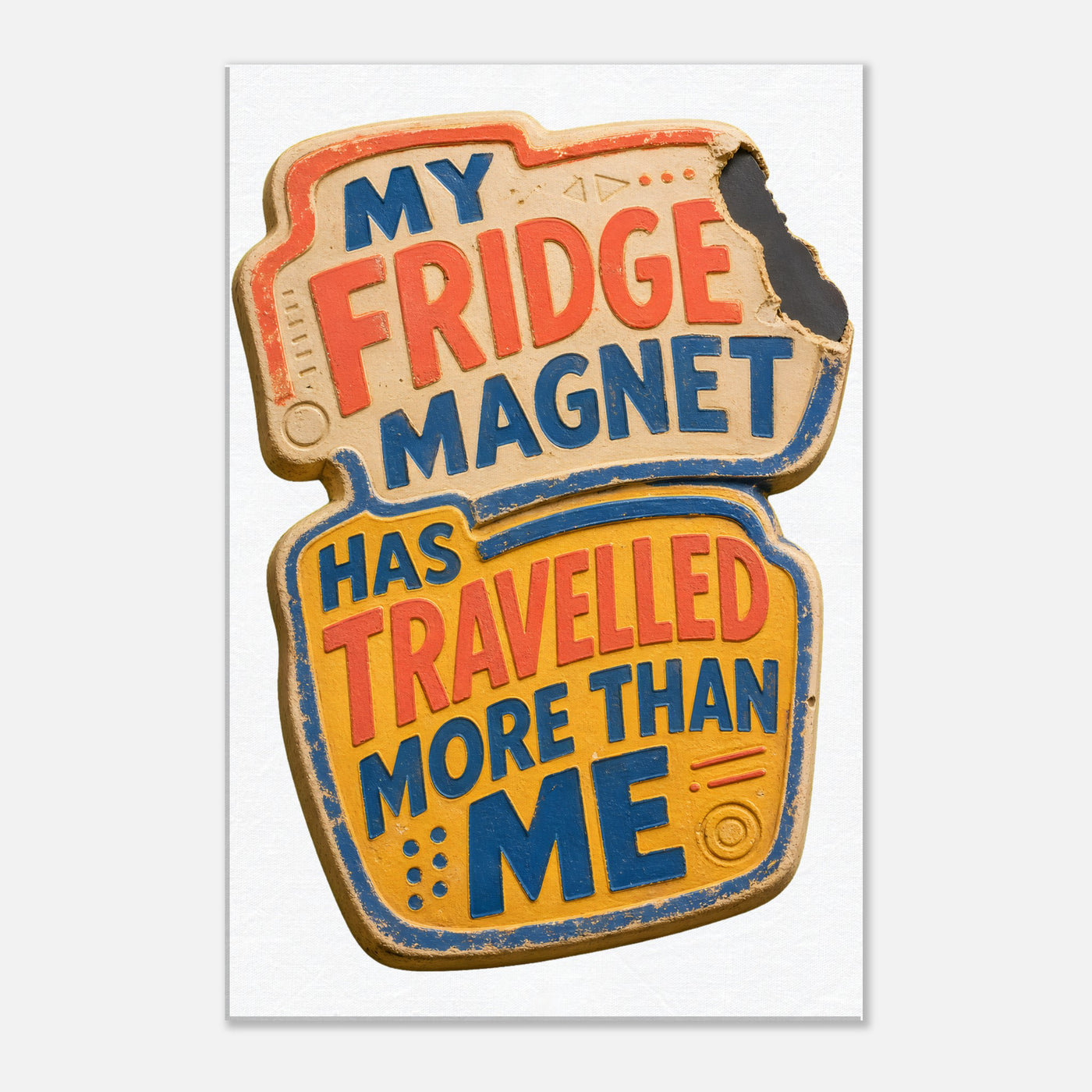 My Fridge Magnet Has Travelled More Than Me Canvas