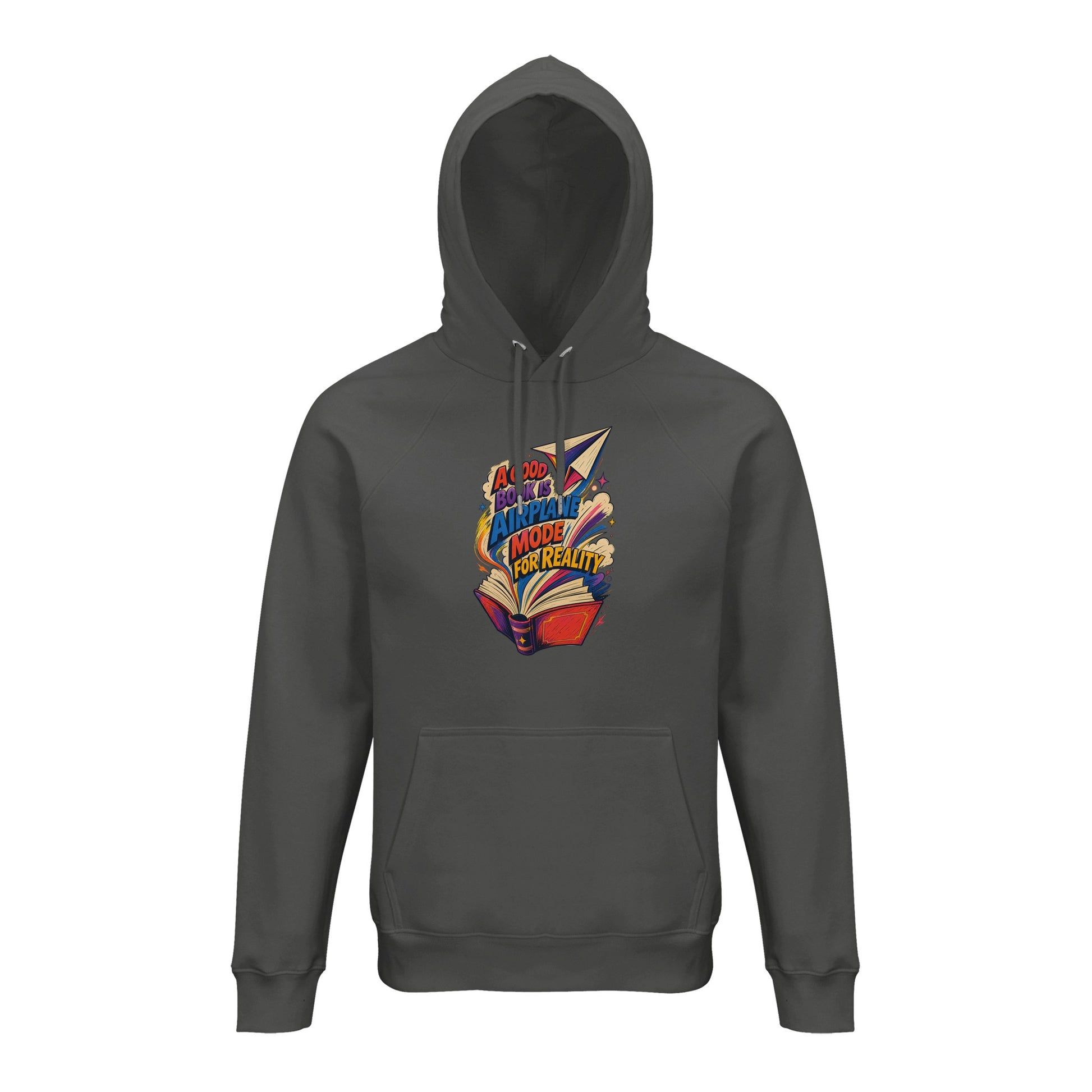 A Good Book Is Airplane Mode for Reality Hoodie — product view 13