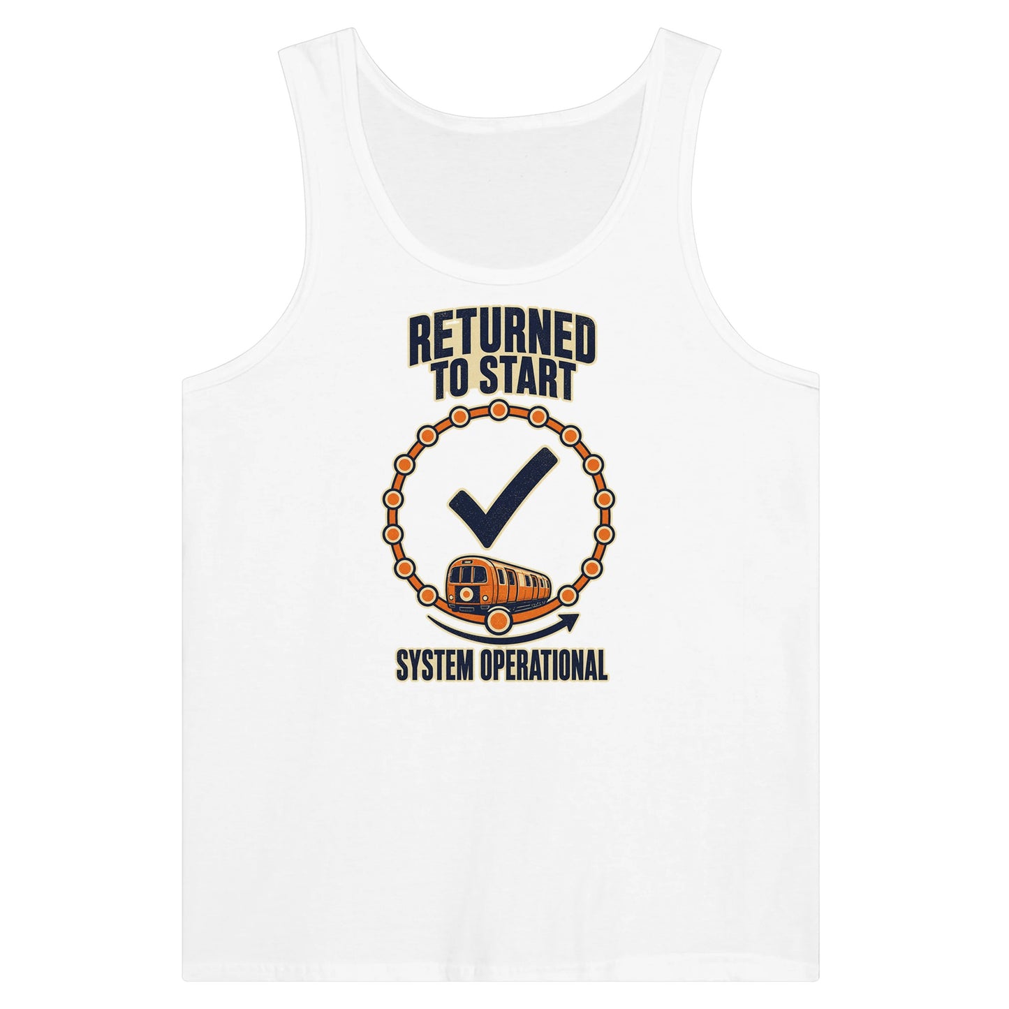 Glasgow Subway: System Operational Premium Unisex Tank Top — product view 1