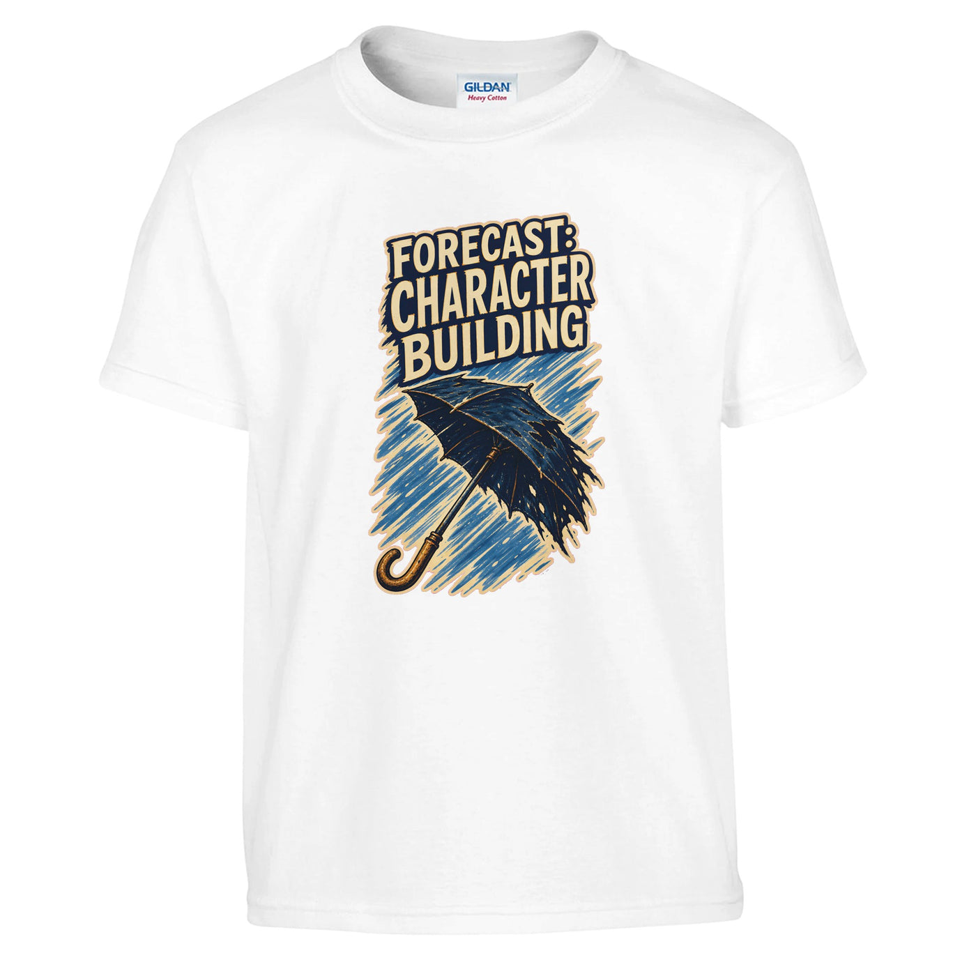 Forecast: Character Building – British Weather Kids' T-shirt