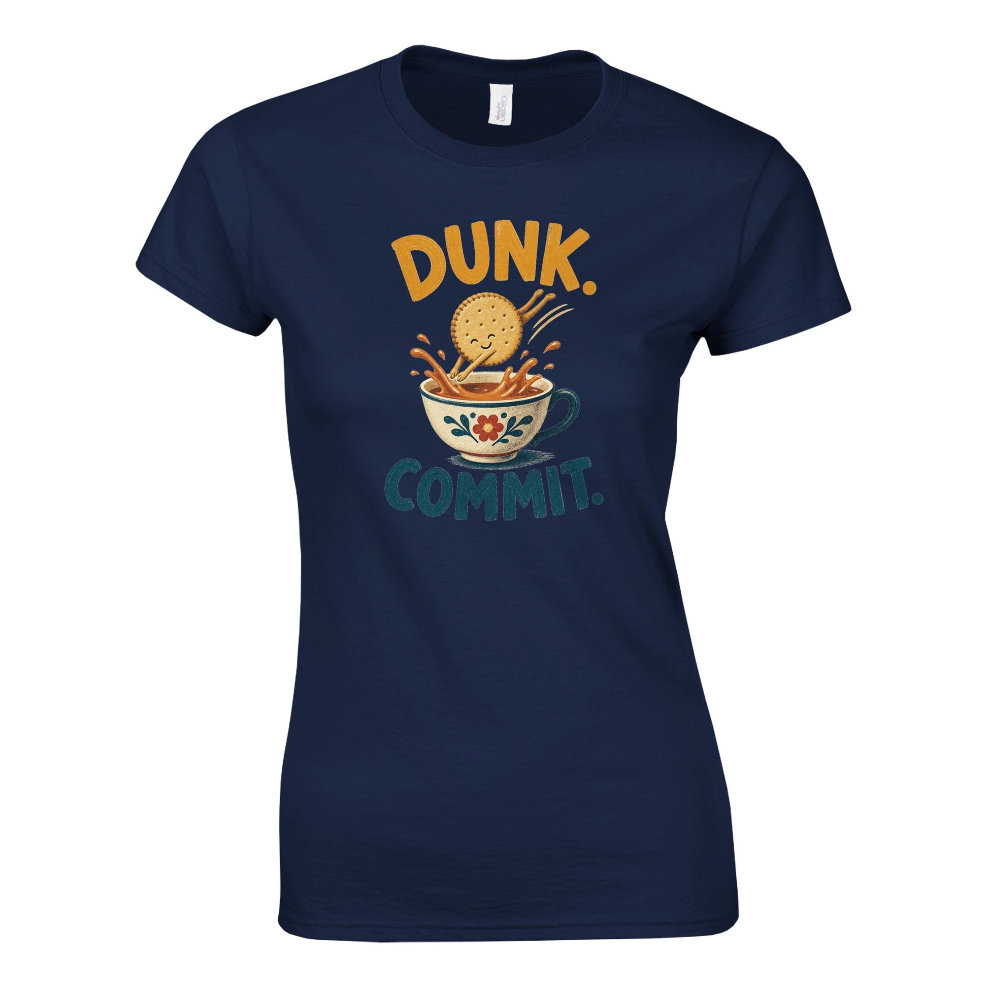 Dunk. Commit. Tea Biscuit Graphic Women's T-shirt — product view 8