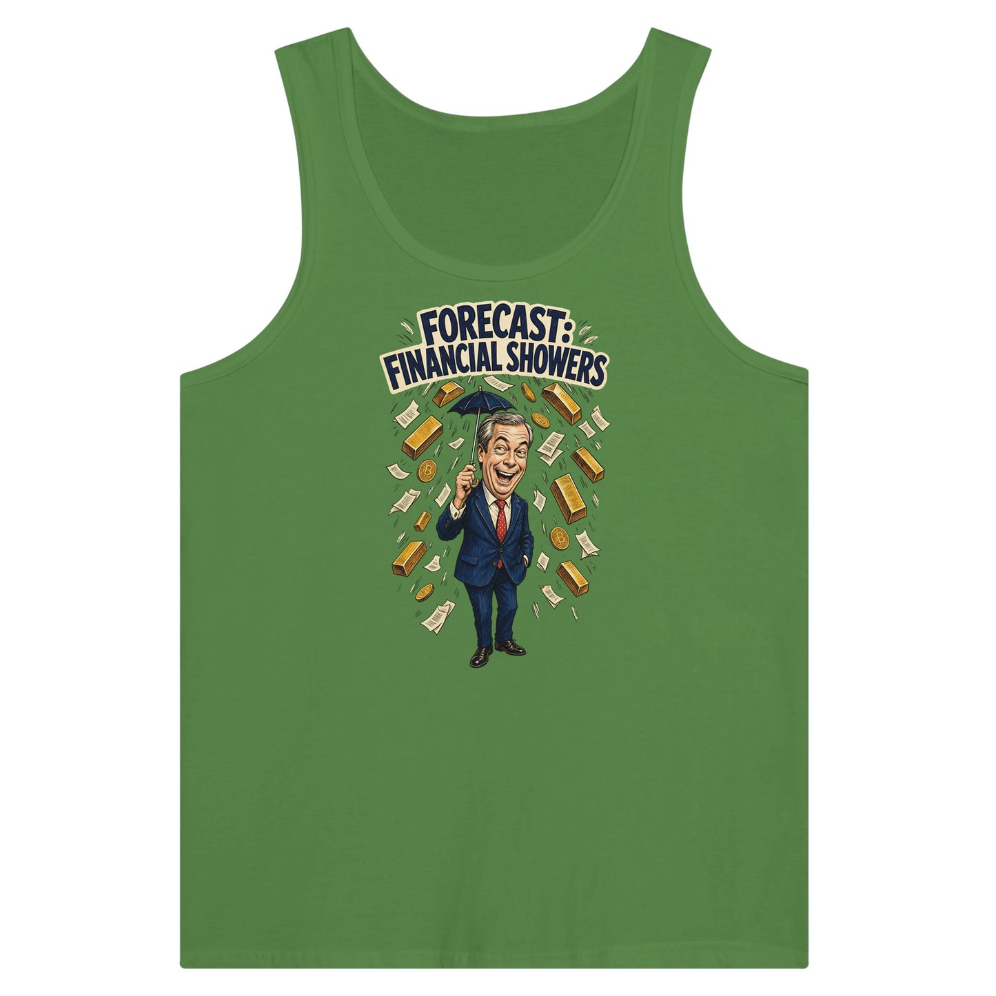 Forecast: Financial Showers Premium Unisex Tank Top — product view 13