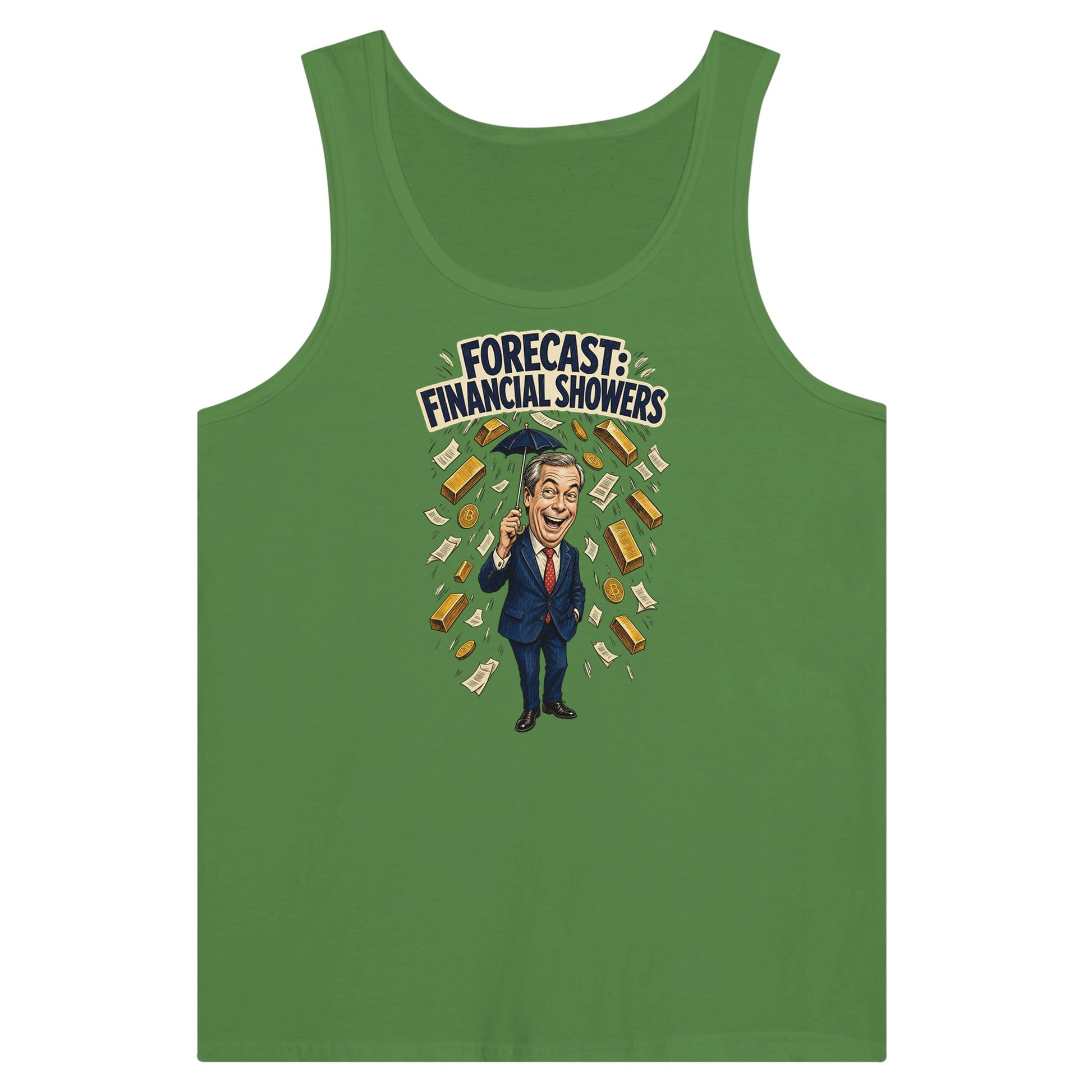 Forecast: Financial Showers Premium Unisex Tank Top — product view 13