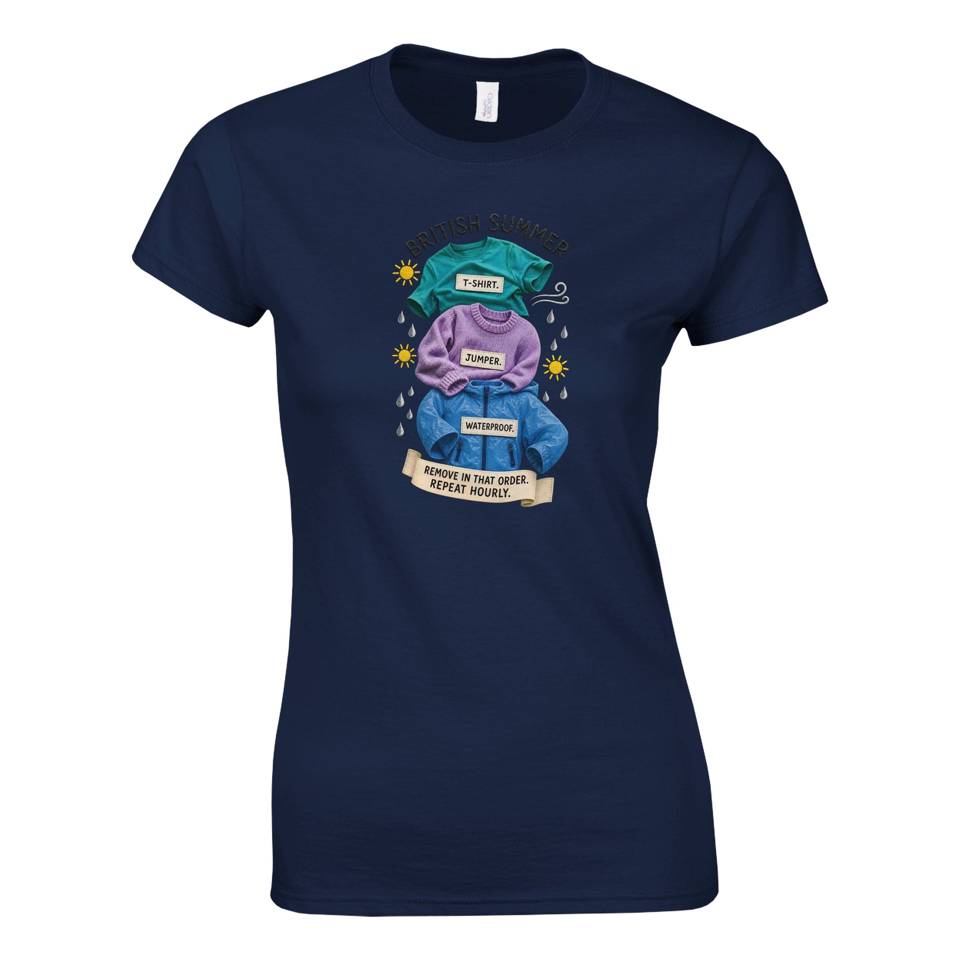 British Summer: Repeat Layers Hourly Women's T-shirt — product view 10