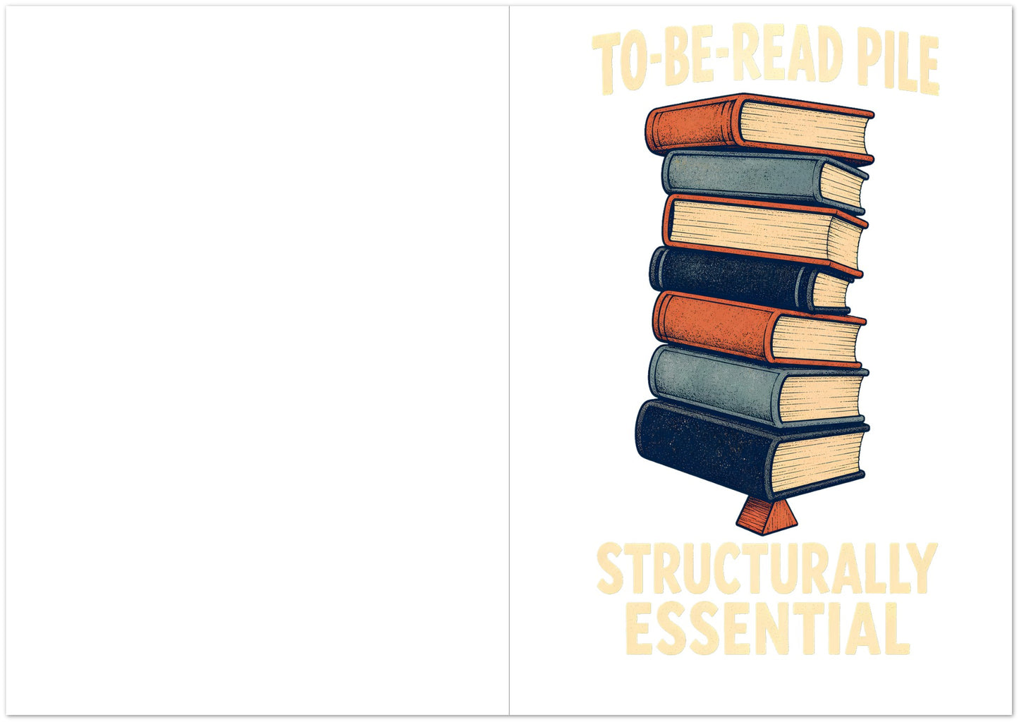 To-Be-Read Pile: Structurally Essential Book Graphic Greeting Card Pack — product view 5