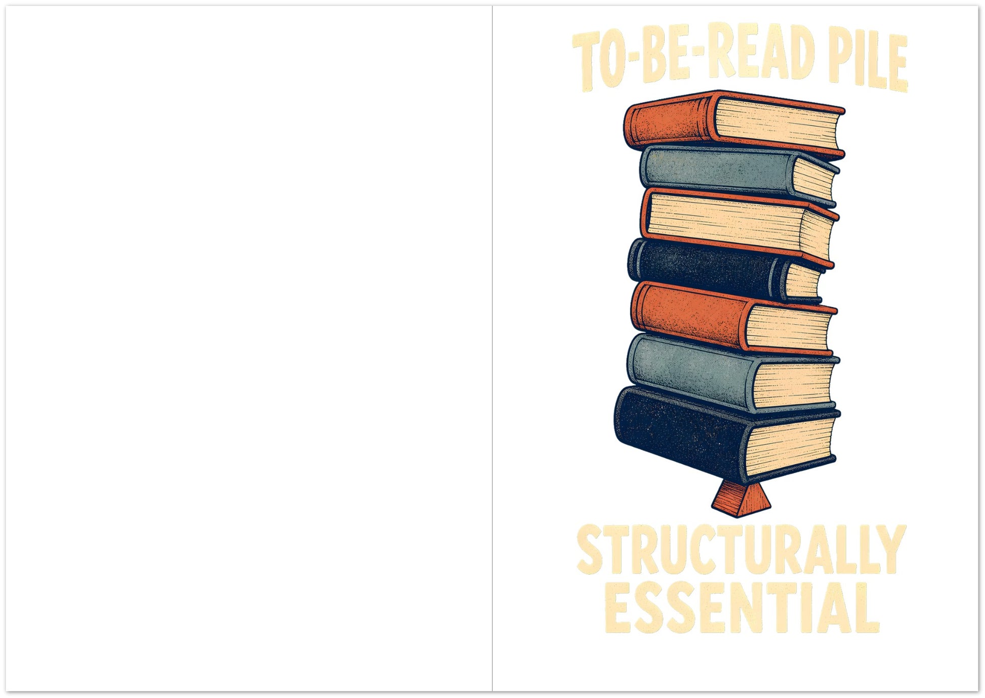 To-Be-Read Pile: Structurally Essential Book Graphic Greeting Card Pack — product view 5
