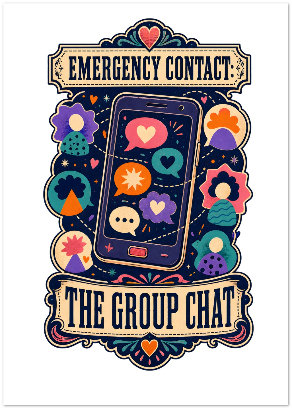 Emergency Contact — The Group Chat Greeting Card Pack