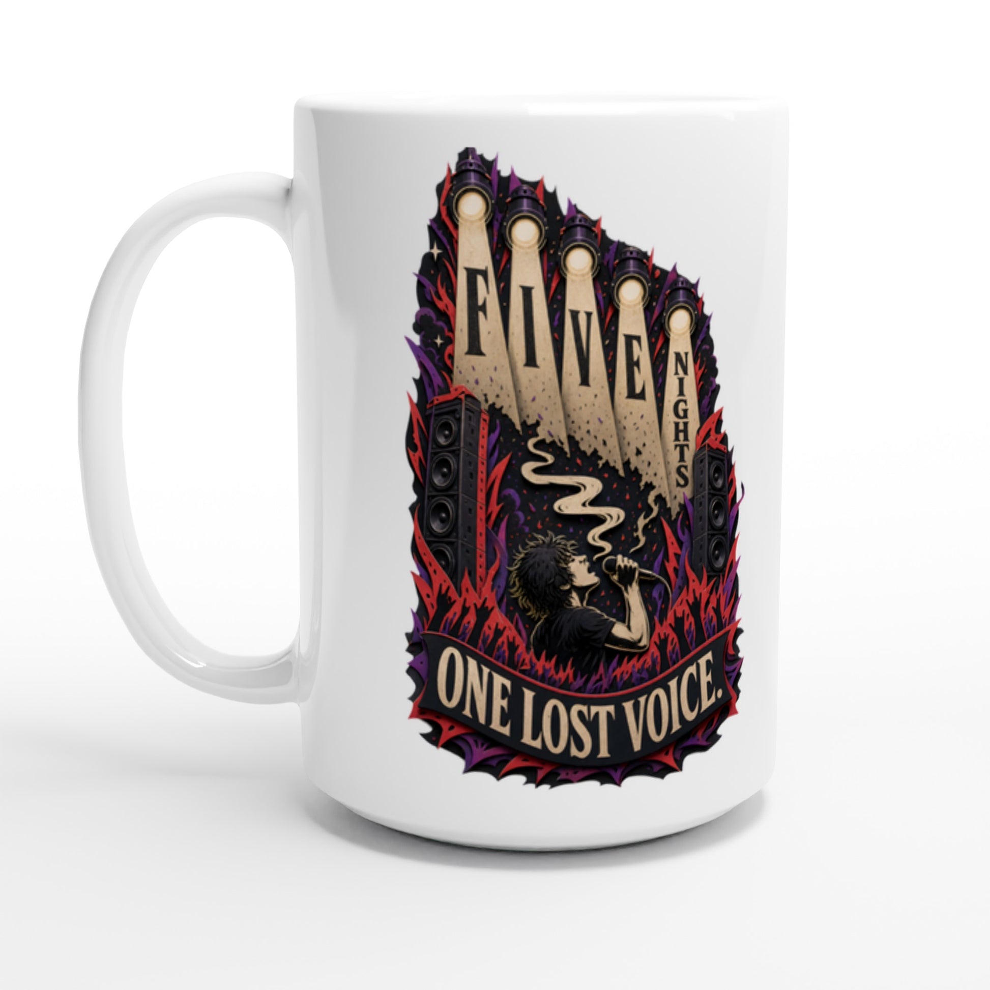 Five Nights, One Lost Voice Large Mug — product view 1